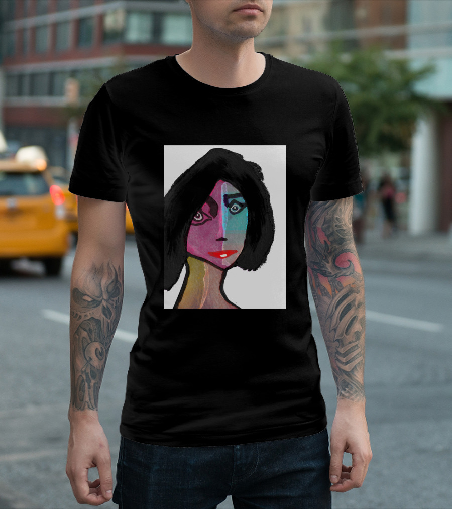 Classic 121020 Colorful Abstract Face T-Shirt