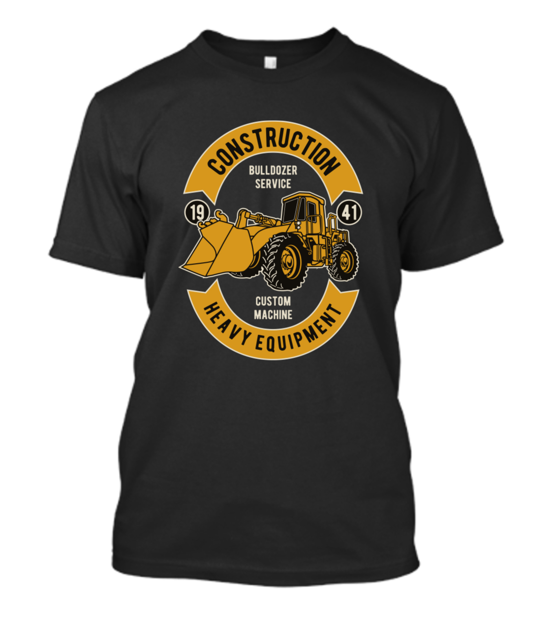 Construction Heavy Equipment Bulldozer Service Custom Machine 1941 T-Shirt