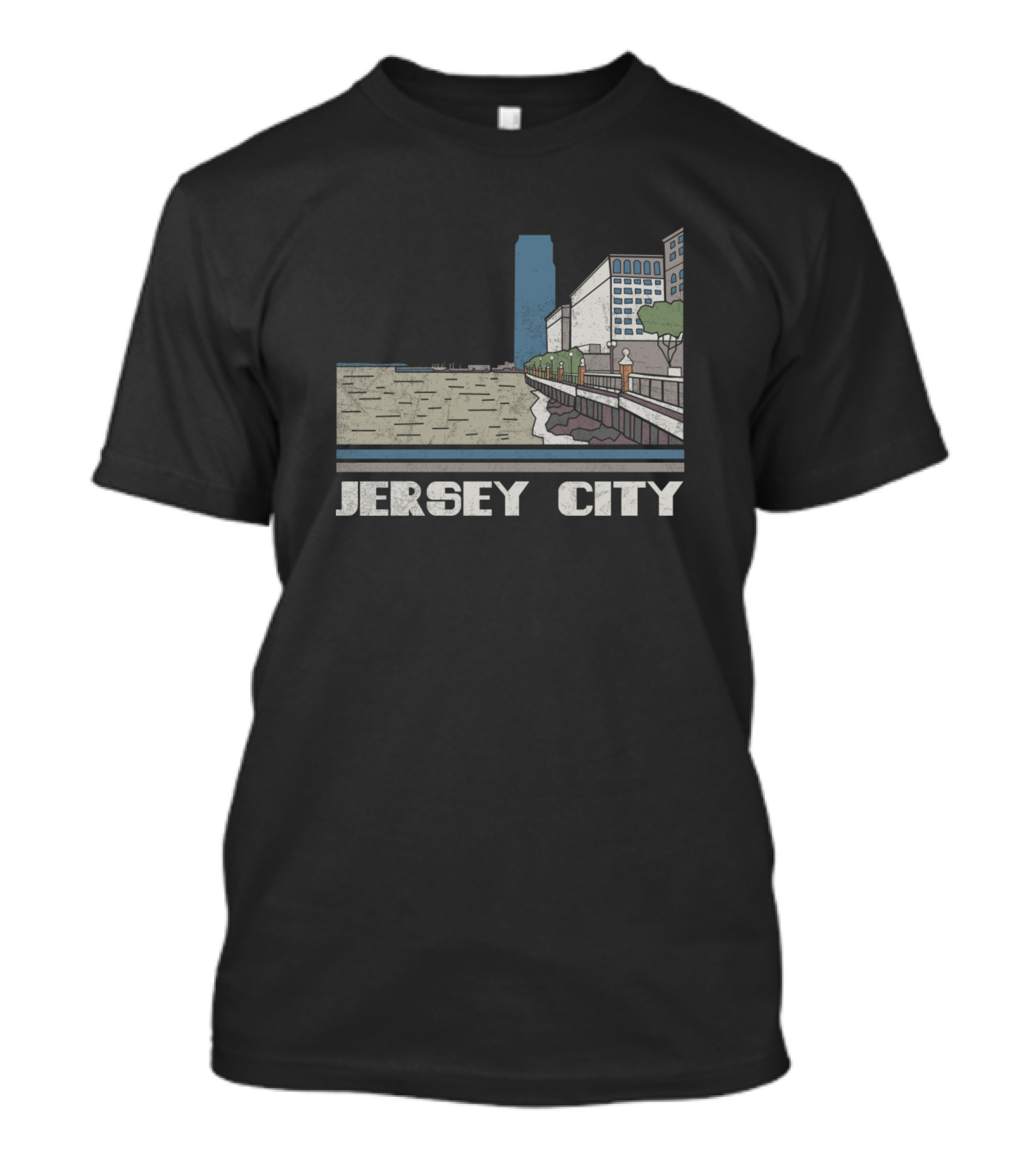 Jersey City NJ Lover Vintage Cityscape T-Shirt