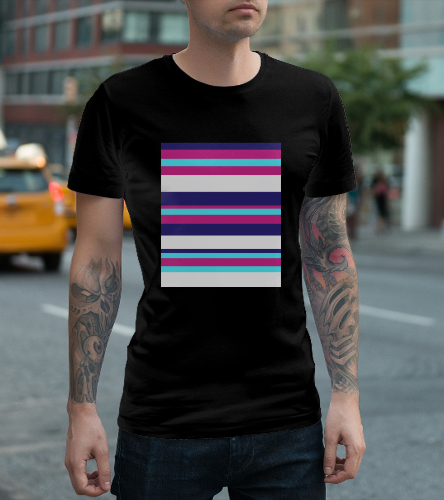 Lines Pride Flag Stripes Abstraction T-Shirt
