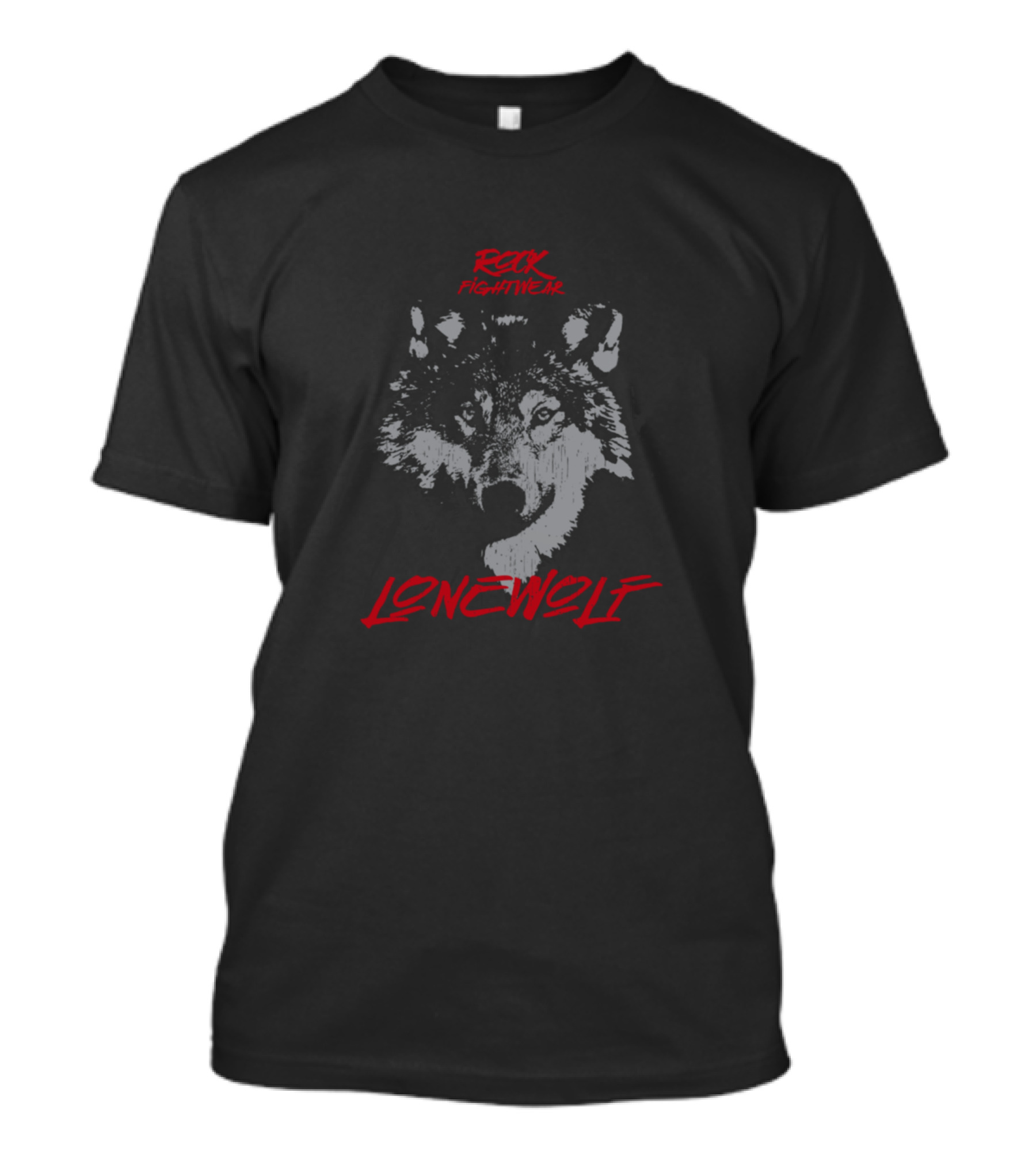 Lone Wolf Rock Fight Wear Wolf T-Shirt