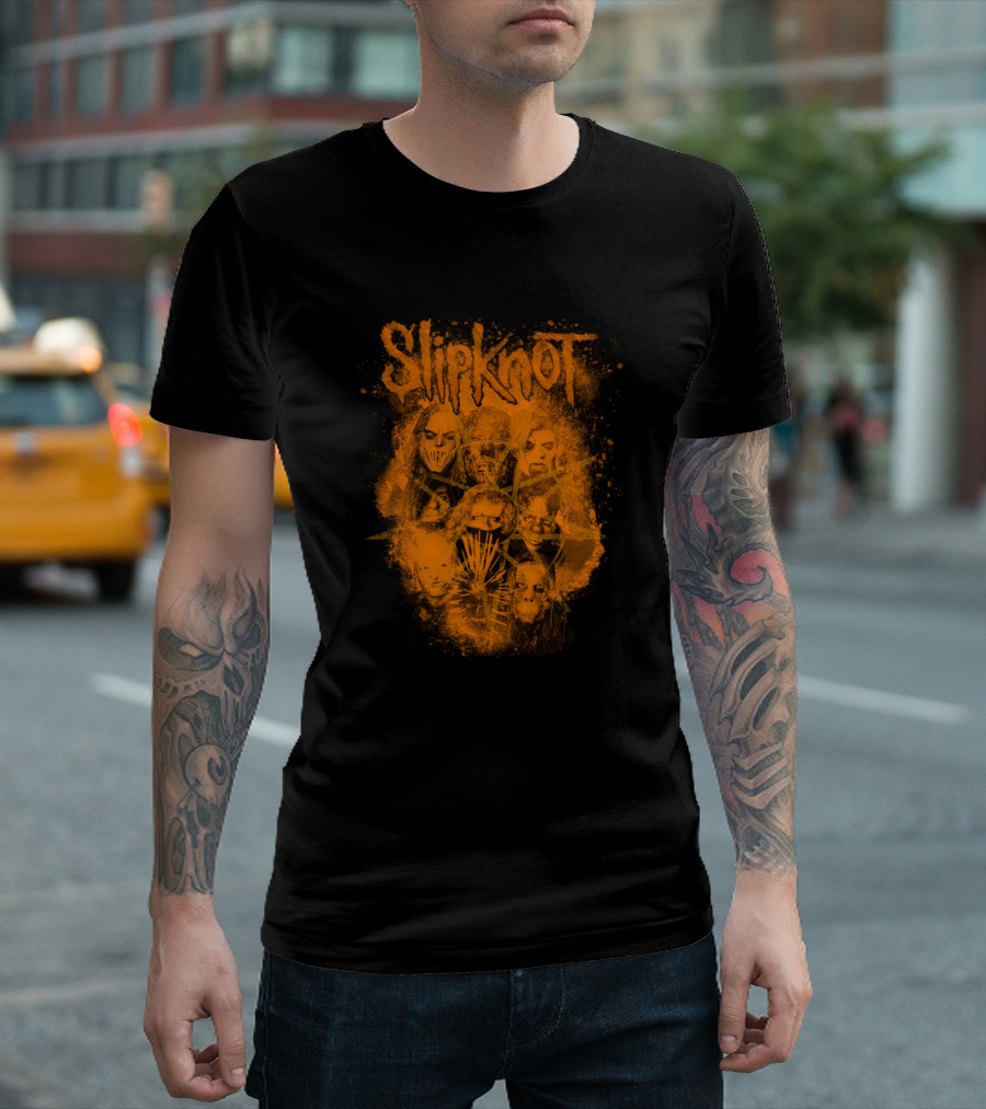 Slipknot We Are Not Your Kind Orange Mask Portraits T-Shirt