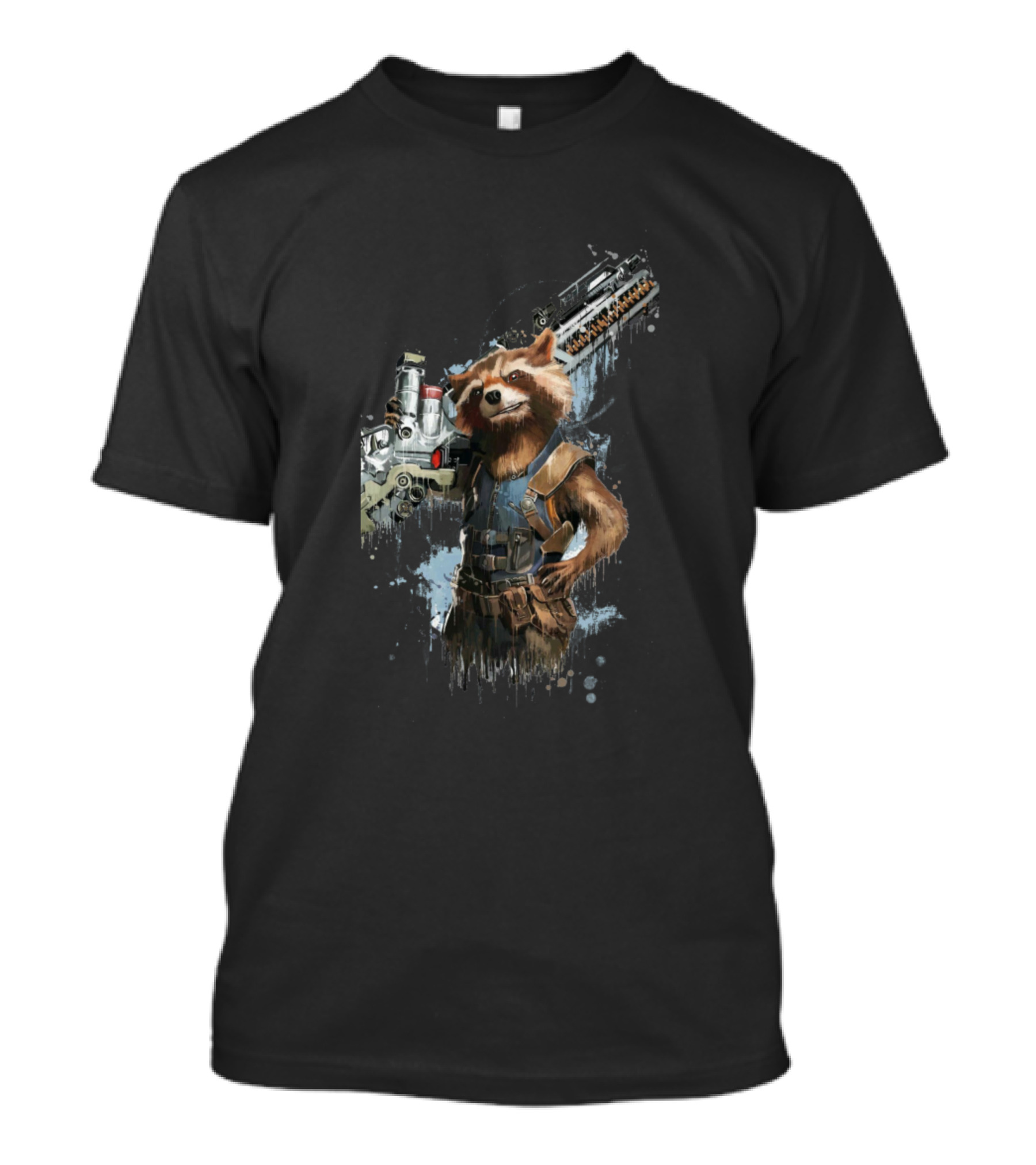 Guardians Of The Galaxy Rocket Raccoon With Gun T-Shirt