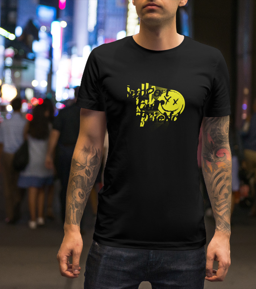 Support Your Friends Yellow Smiley Face T-Shirt