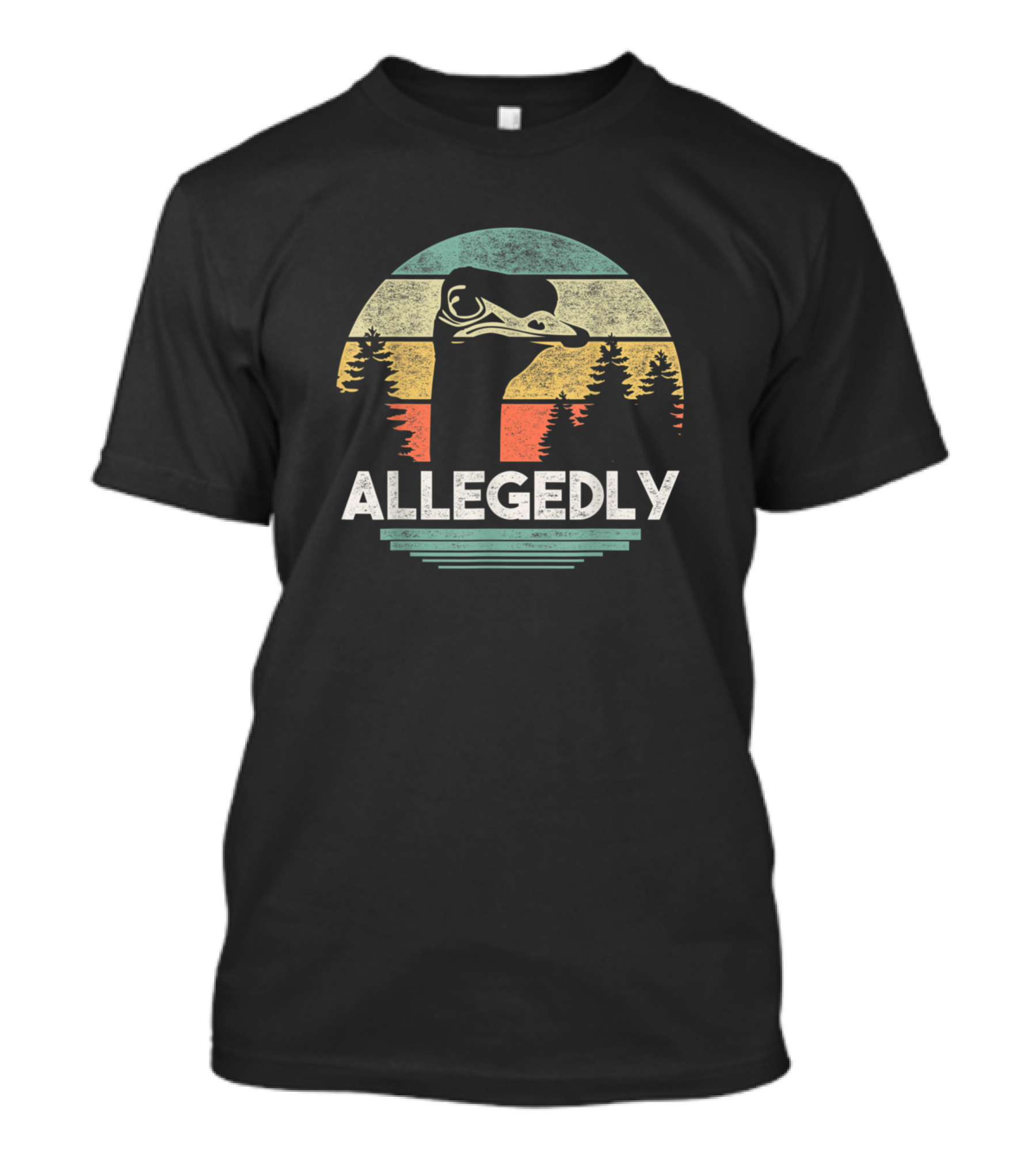 Allegedly Ostrich Vintage Retro Funny Bird Lover T-Shirt