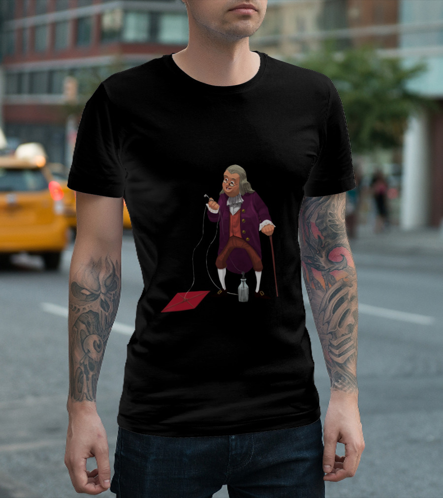 Be Inventive Benjamin Franklin Kite Experiment T-Shirt