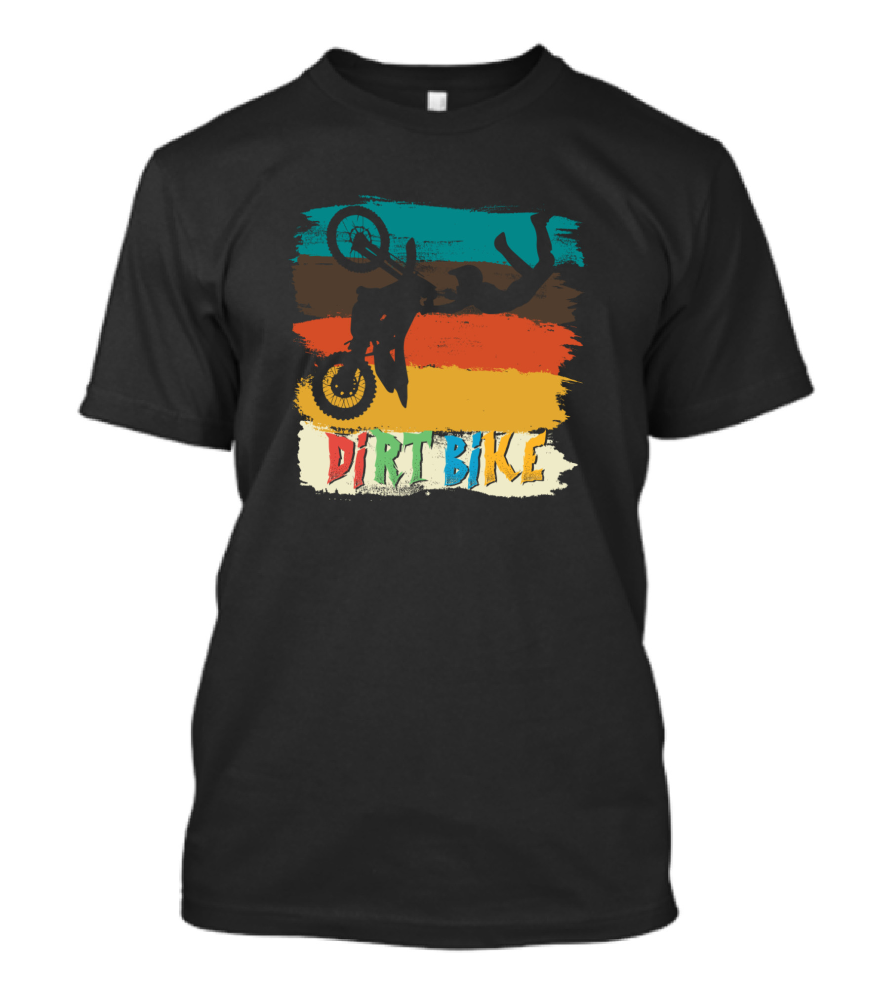 Dirt Bike Extreme Stunt Vintage Style Colors T-Shirt