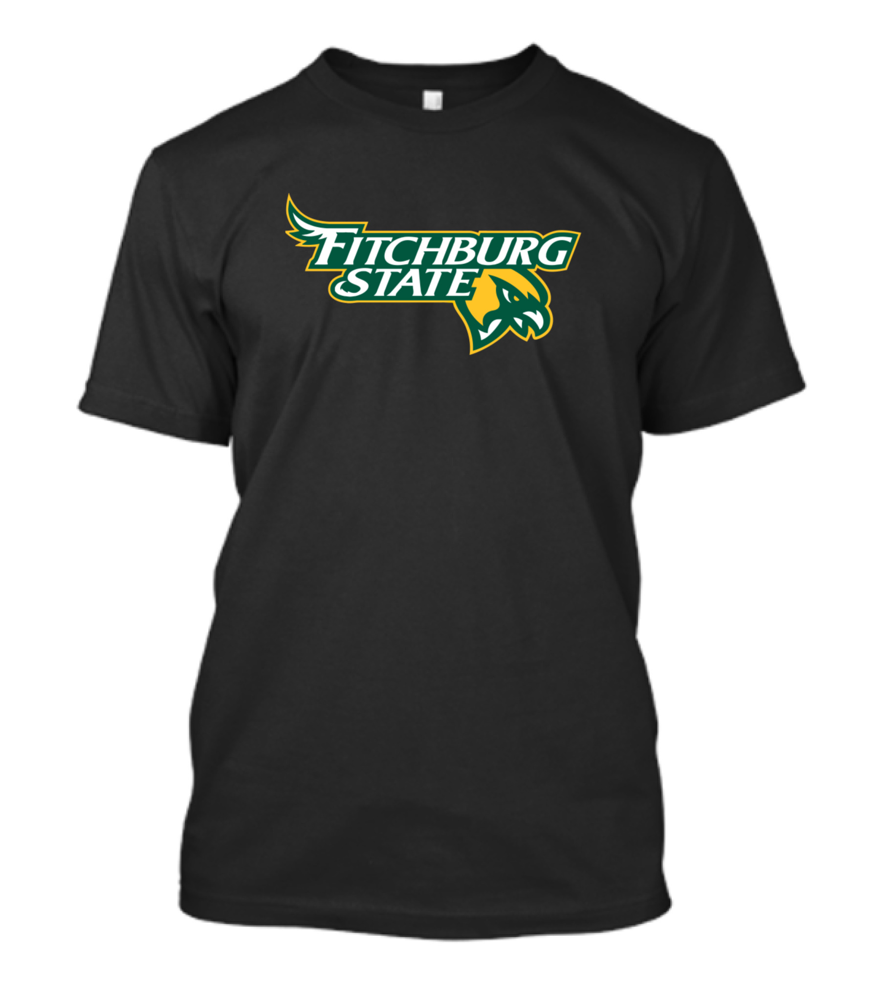 Fitchburg State Falcons Green And Yellow T-Shirt