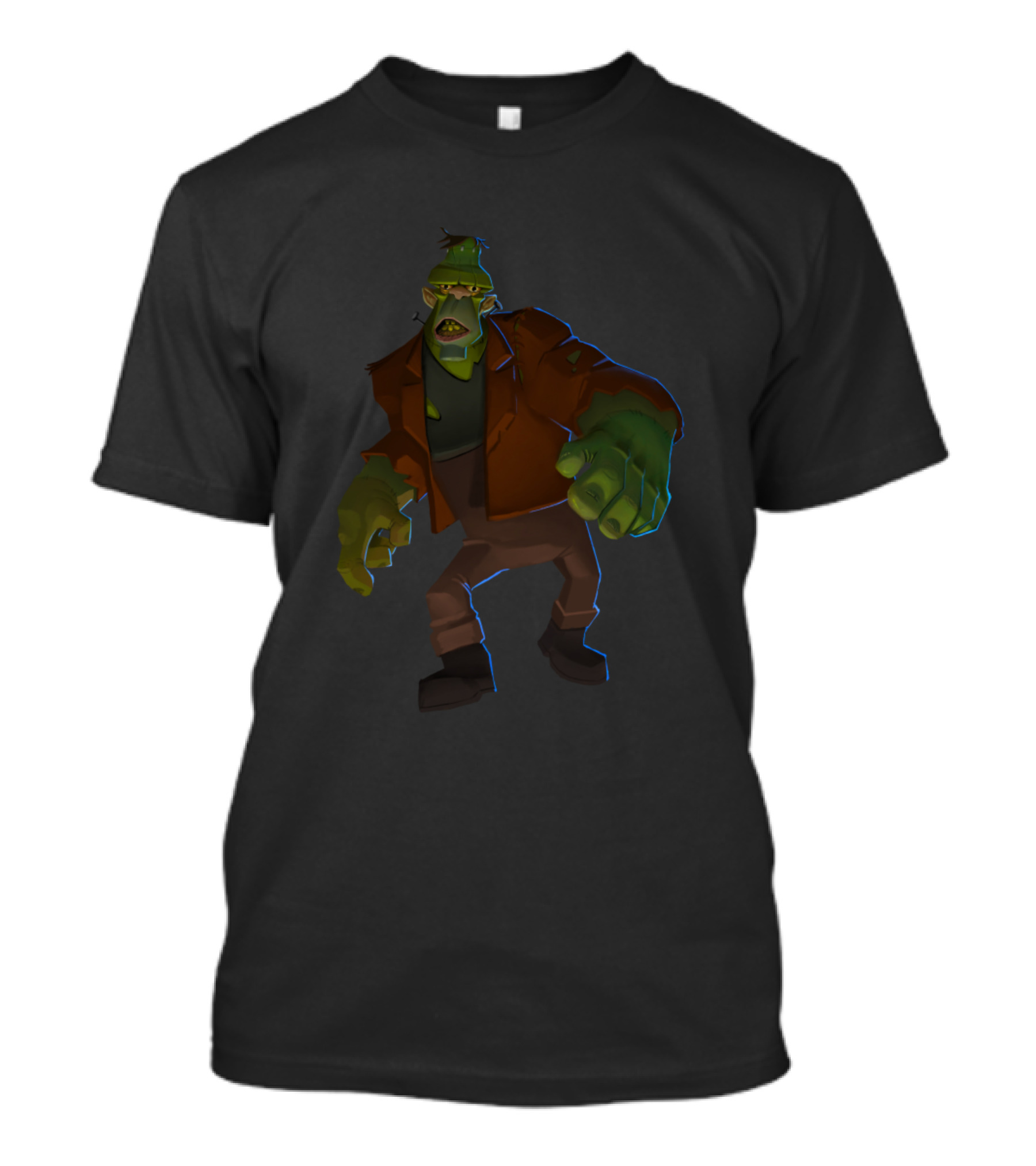 Frankenstein Monster Character With Green Skin And Tattered Clothes T-Shirt