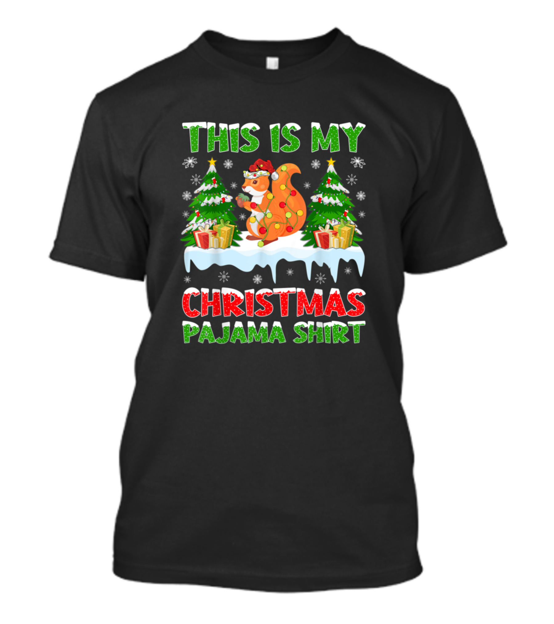 This Is My Christmas Pajama Shirt With Squirrel T-Shirt