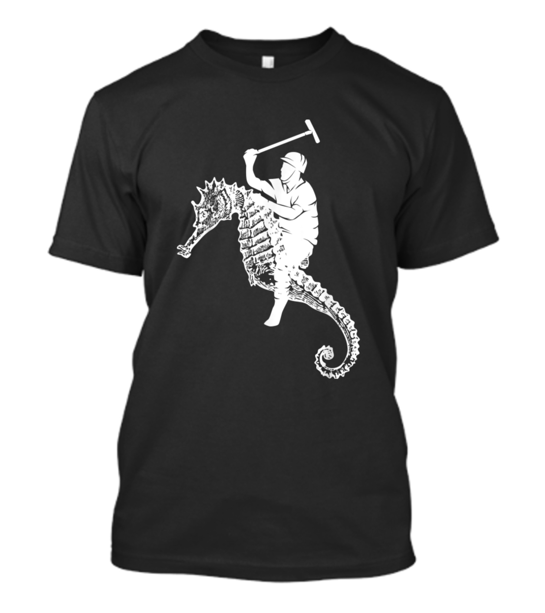 Funny Water Polo Sea Horse Rider Polo Play T-Shirt