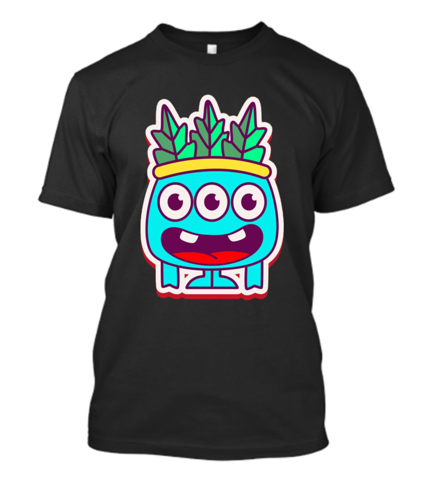 Indian Monster Rn Three-Eyed Cartoon With Leaf Crown T-Shirt