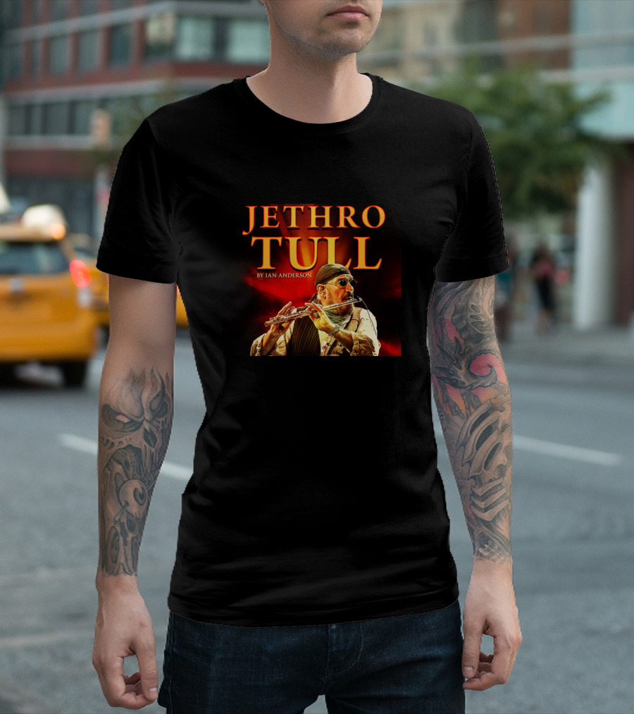 Jethro Tull by Ian Anderson Flute Performance T-Shirt
