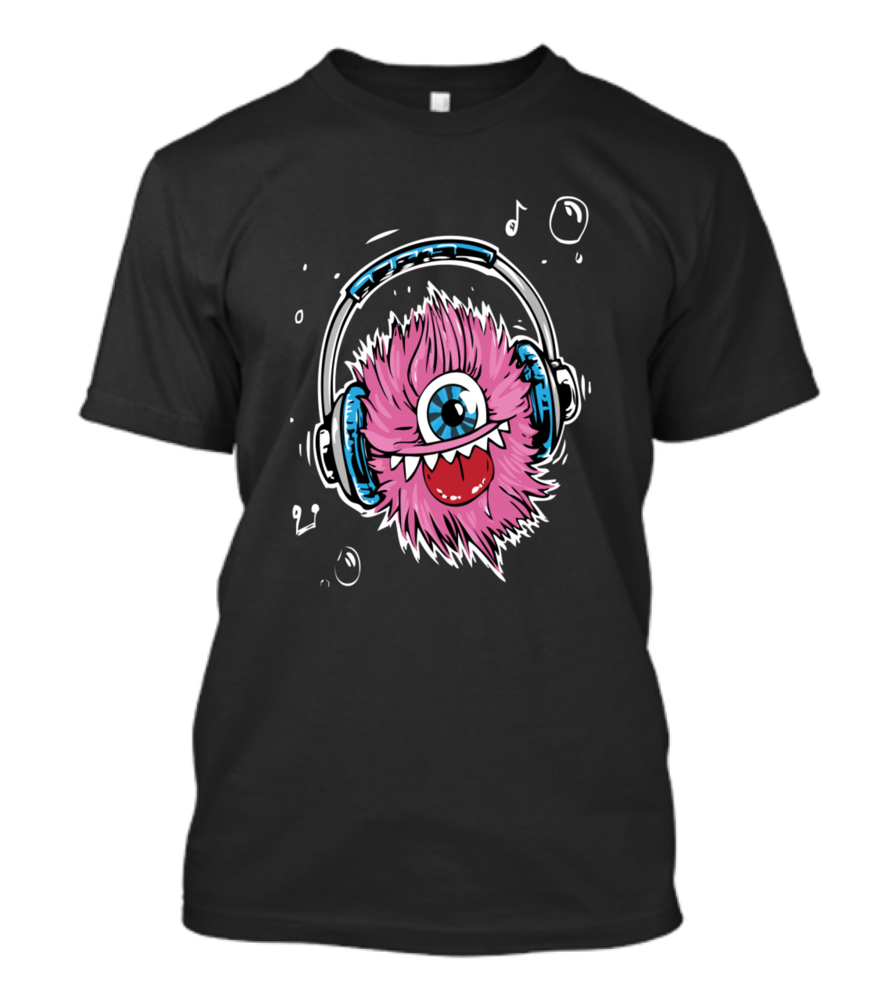 Monster Music Headphones Furry Cyclops T-Shirt