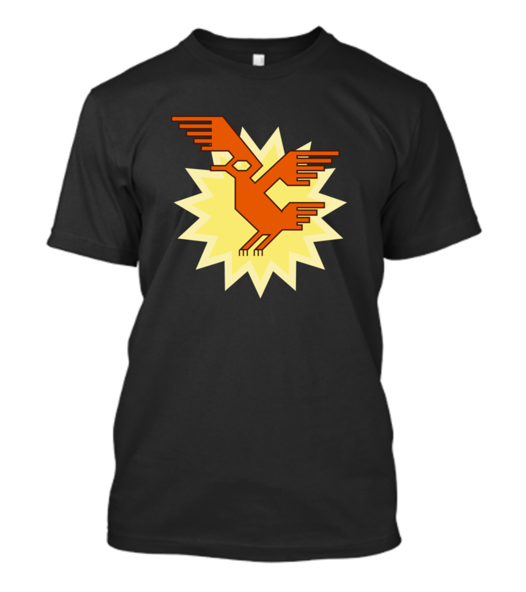 Native South American Motif Condor Bird Stylized Starburst Emblem T-Shirt