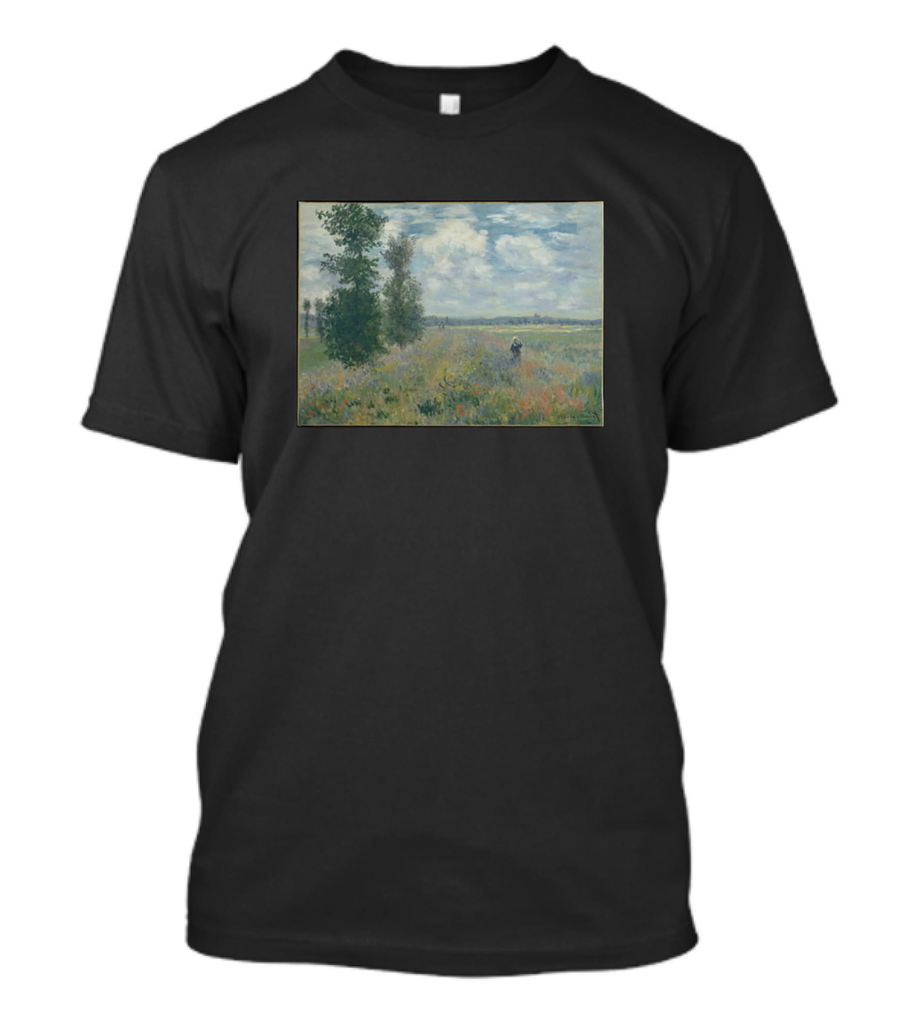 Poppy Fields Near Argenteuil Monet Painting Print T-Shirt