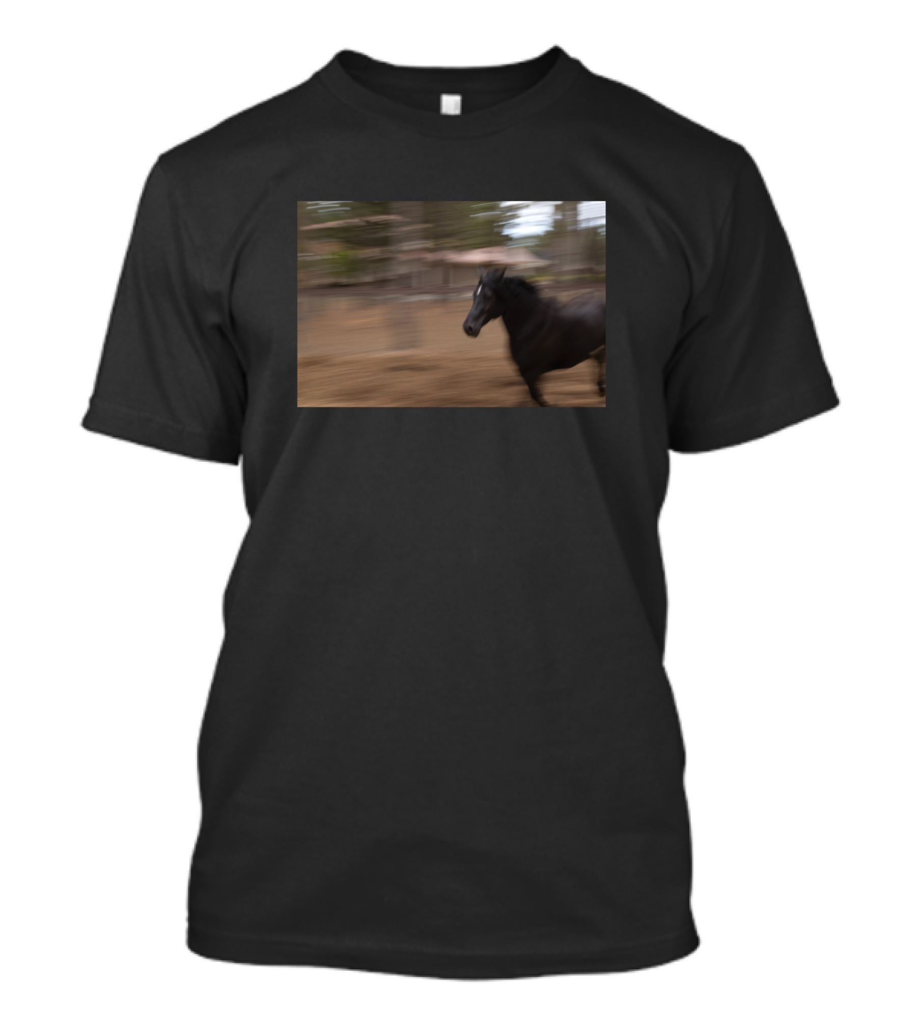 Run Horse Run Black Stallion In Motion T-Shirt