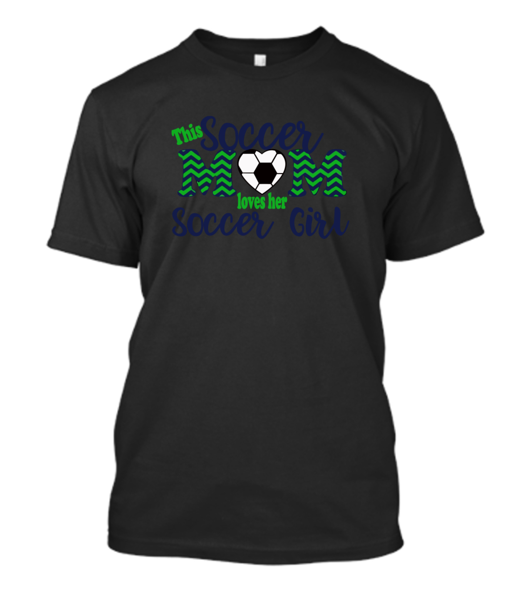 This Soccer Mom Loves Her Soccer Girl Heart Soccer Ball T-Shirt