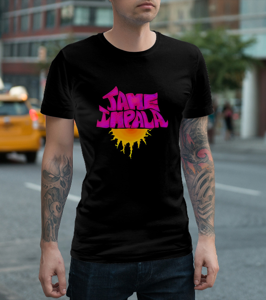 Tame Impala Colorful Sunburst Text T-Shirt