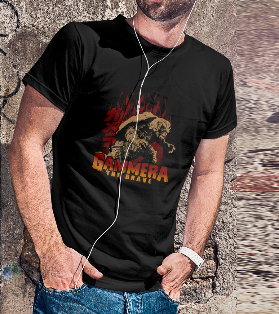 Gammera The Brave Kaiju Monster With Flames T-Shirt