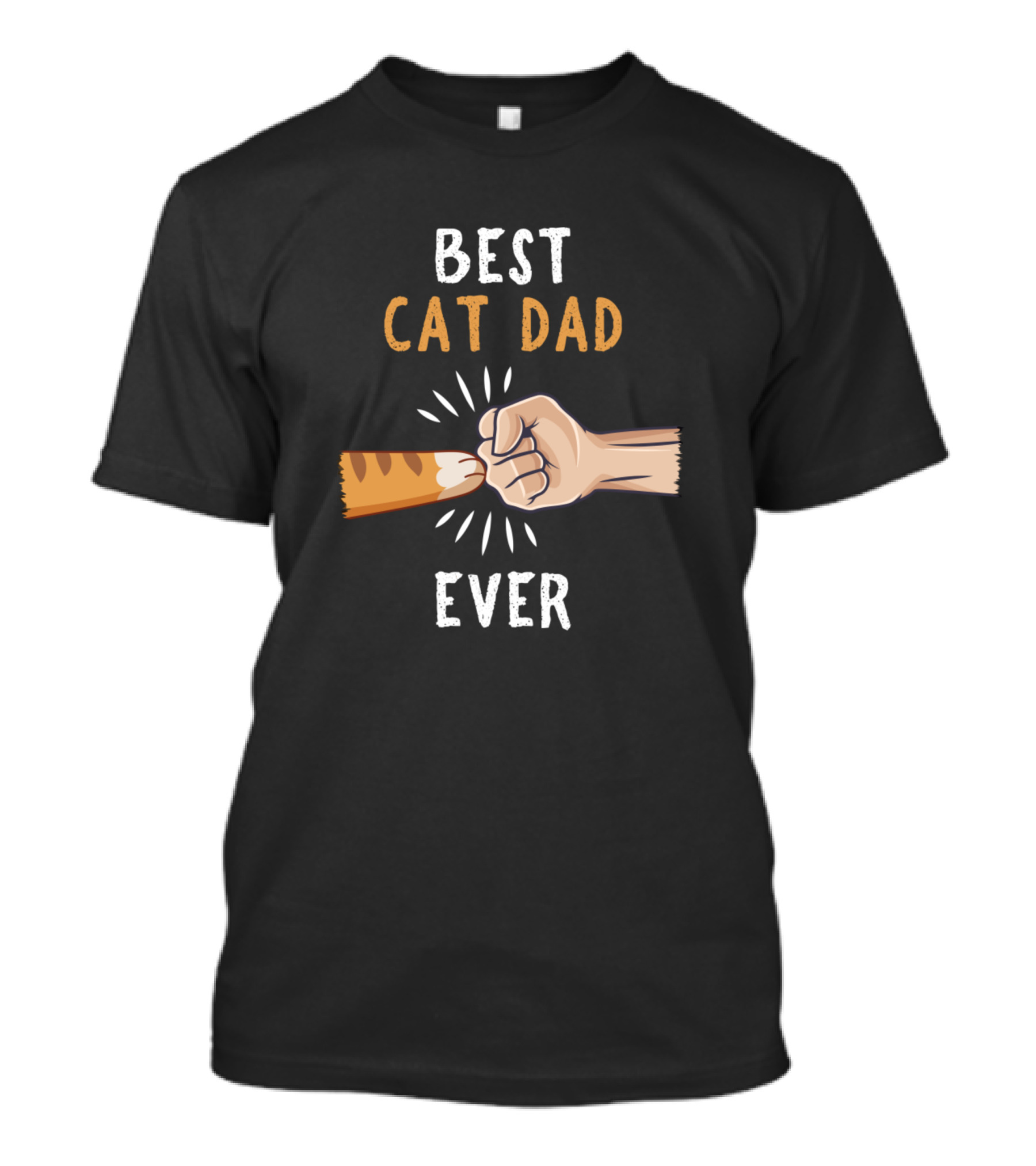 Best Cat Dad Ever Paw Fist Bump Forearm Connection T-Shirt