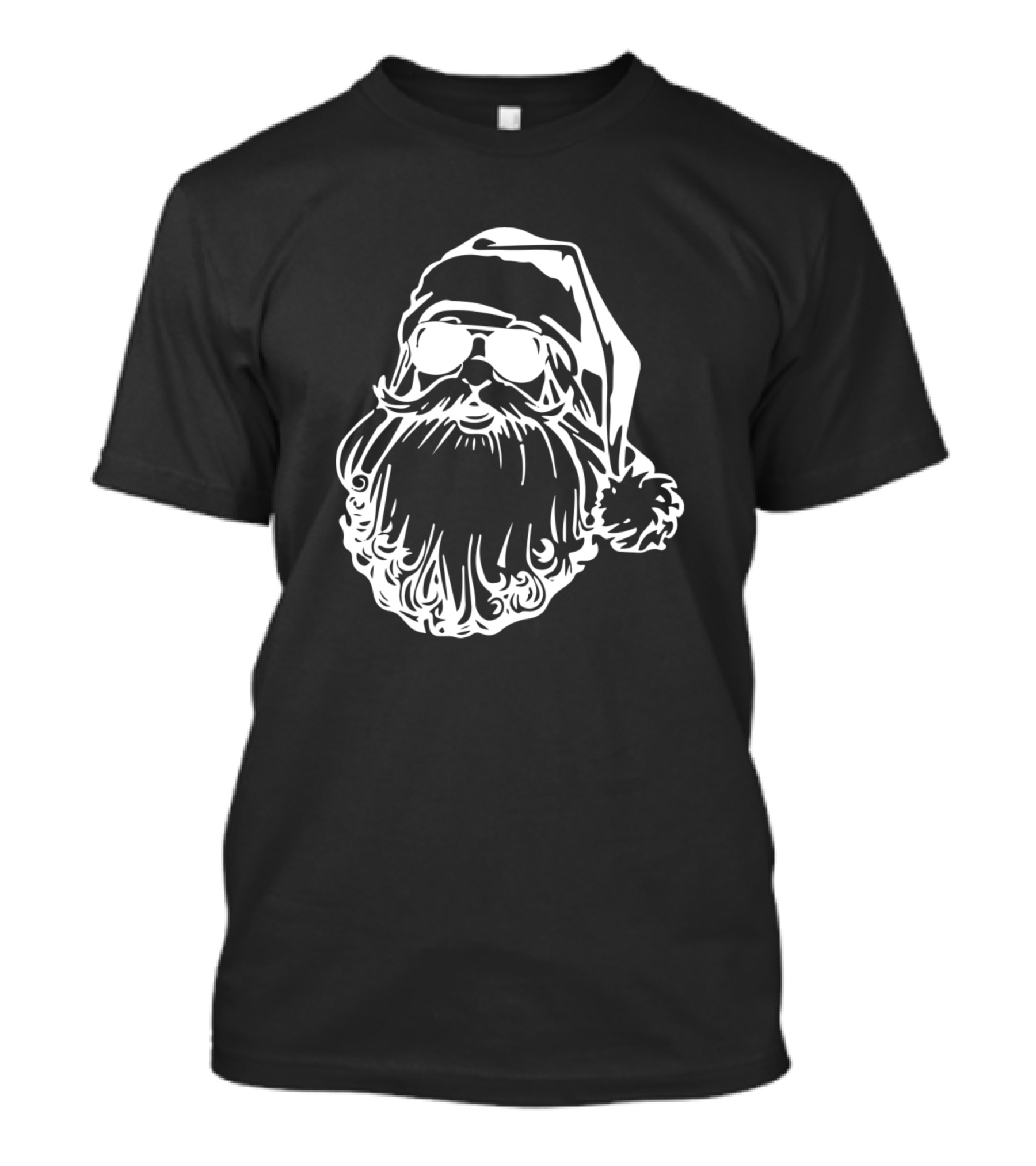 Blan And White Santa Claus With Sunglasses And Hat T-Shirt