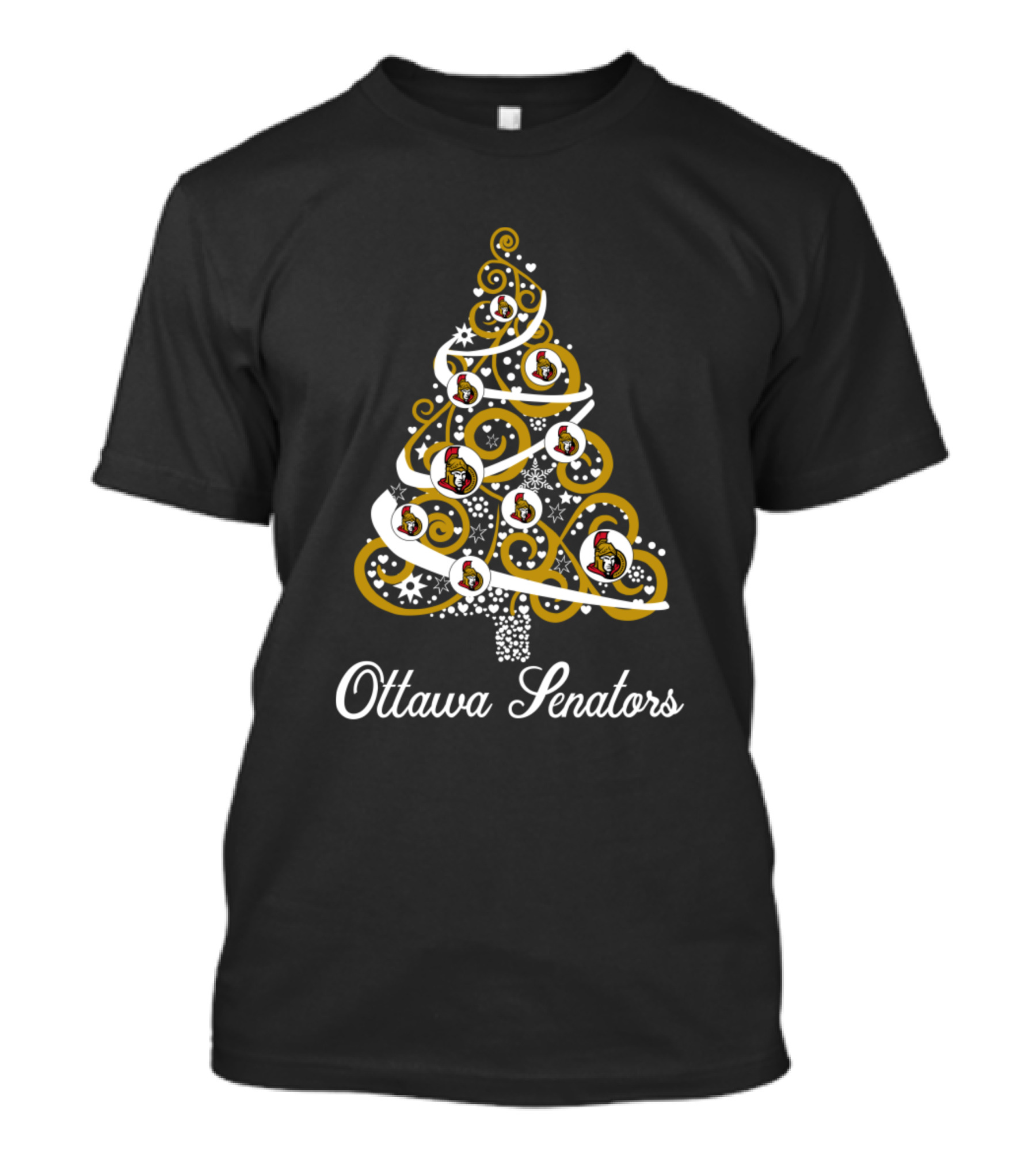 Ottawa Senators Christmas Tree Holiday Season T-Shirt