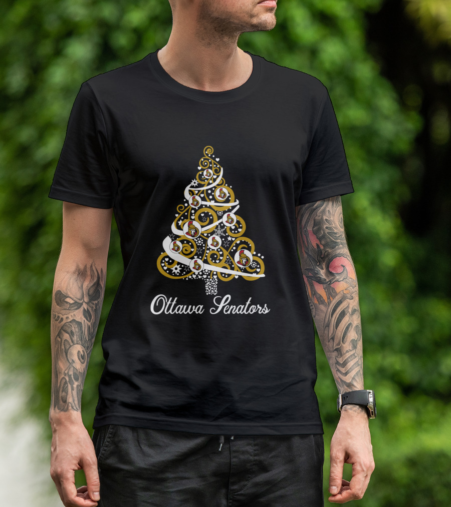 Ottawa Senators Christmas Tree Holiday Season T-Shirt