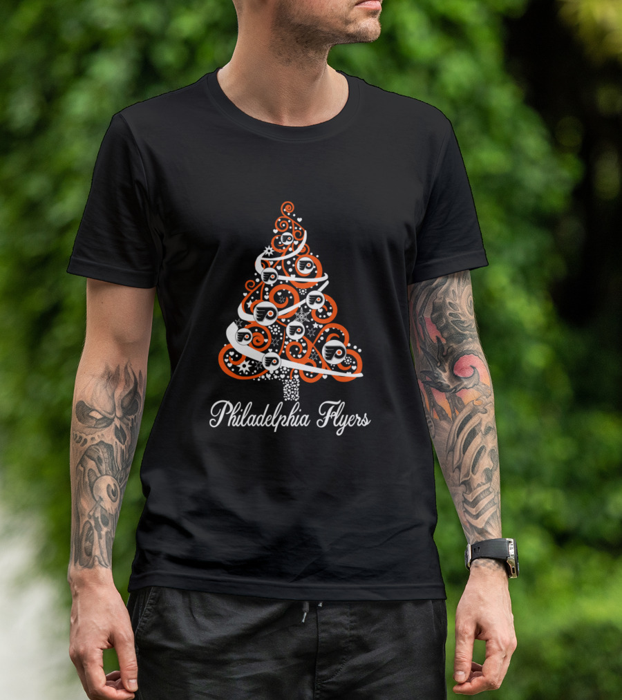Philadelphia Flyers Christmas Tree T-Shirt