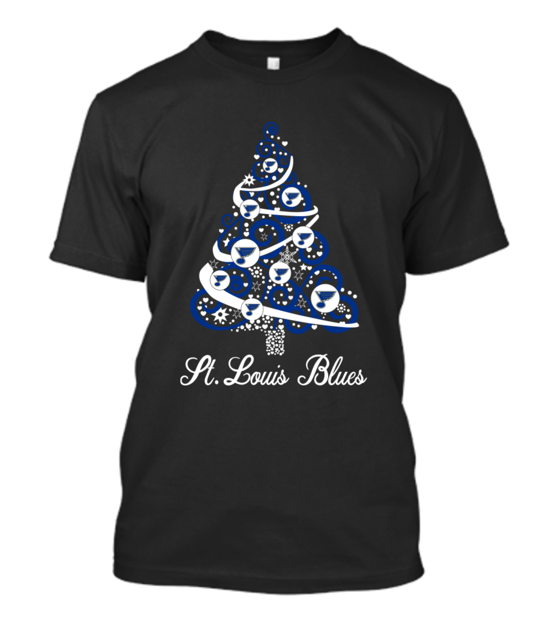 St. Louis Blues Christmas Tree Holiday T-Shirt