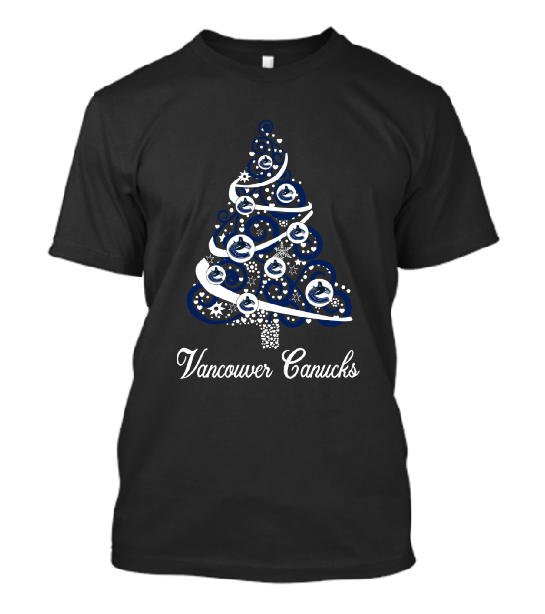 Vancouver Canucks Christmas Tree Holiday Spirit T-Shirt