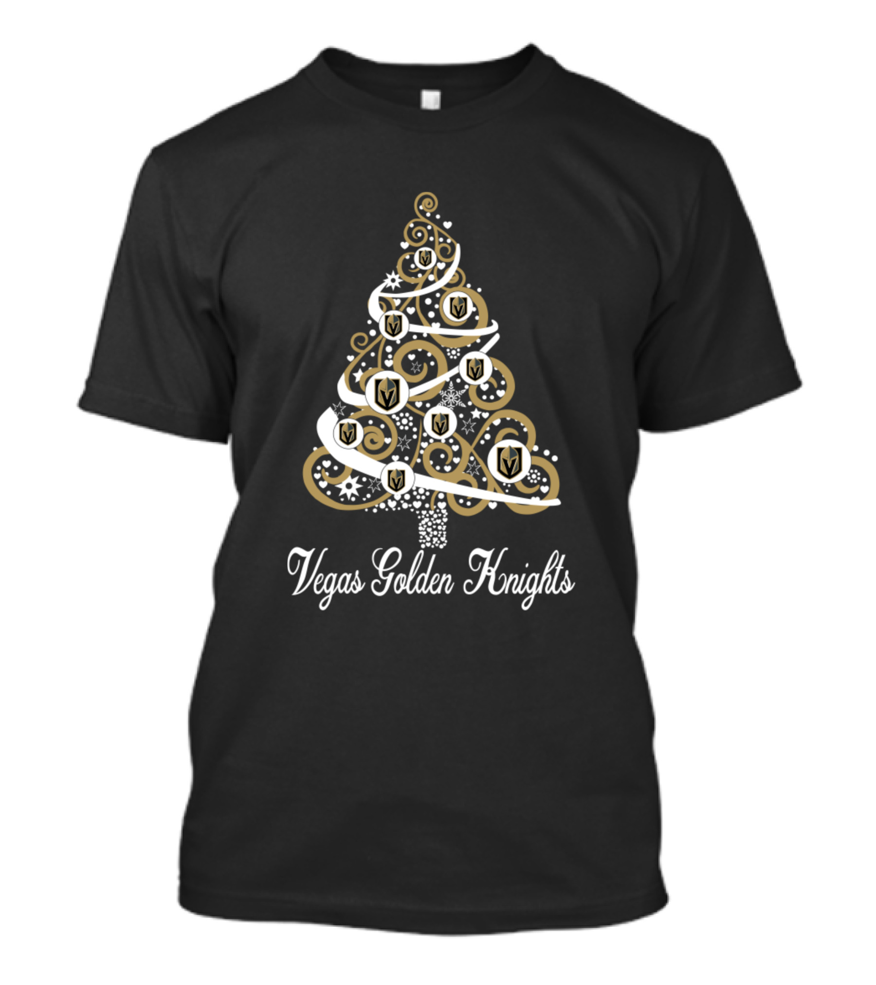 Vegas Golden Knights Christmas Tree Spiral T-Shirt
