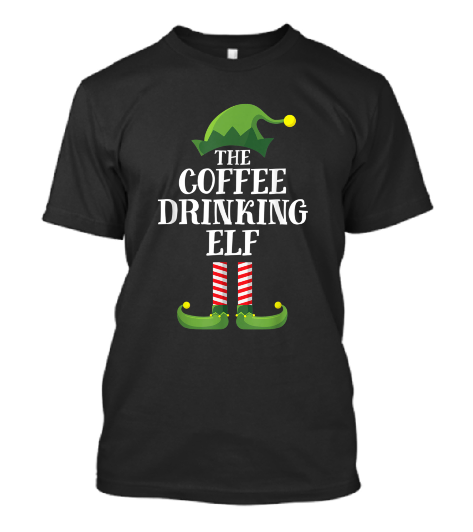 The Coffee Drinking Elf Family Group Matching T-Shirt