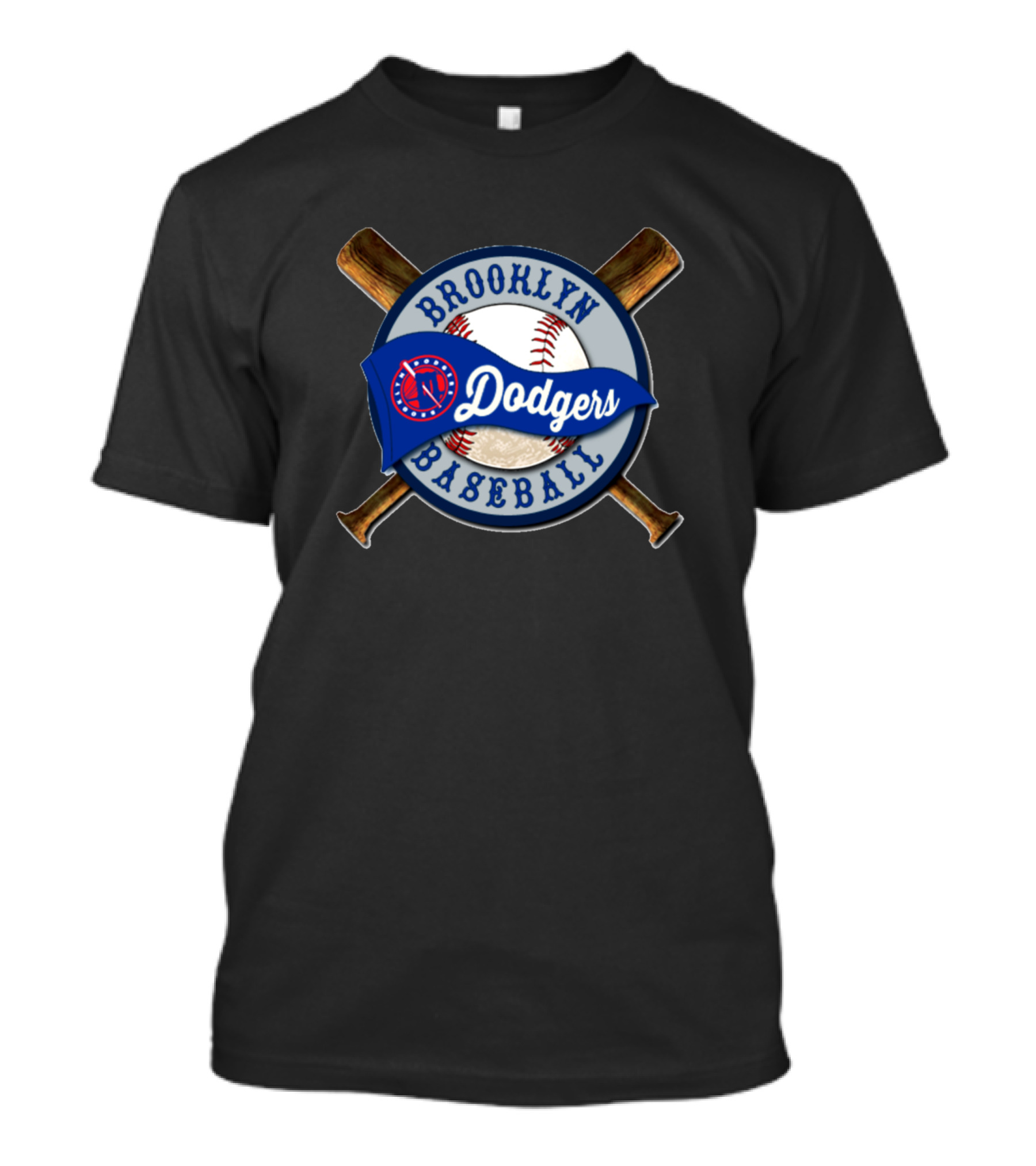 Brooklyn Dodgers Baseball Vintage Bat And Ball T-Shirt