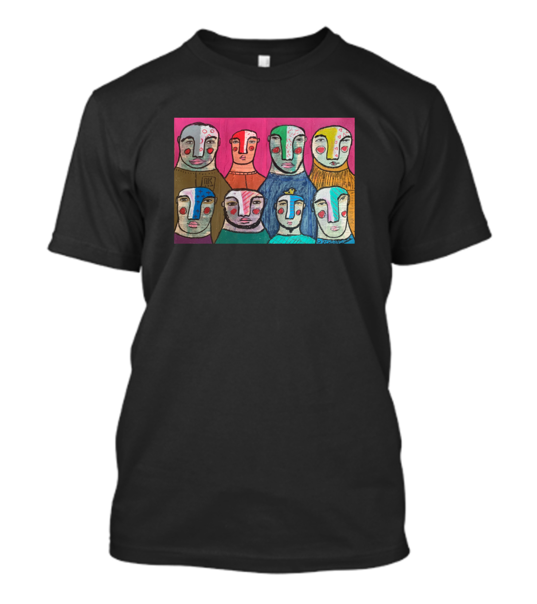 French Philosophers Colorful Portraits T-Shirt