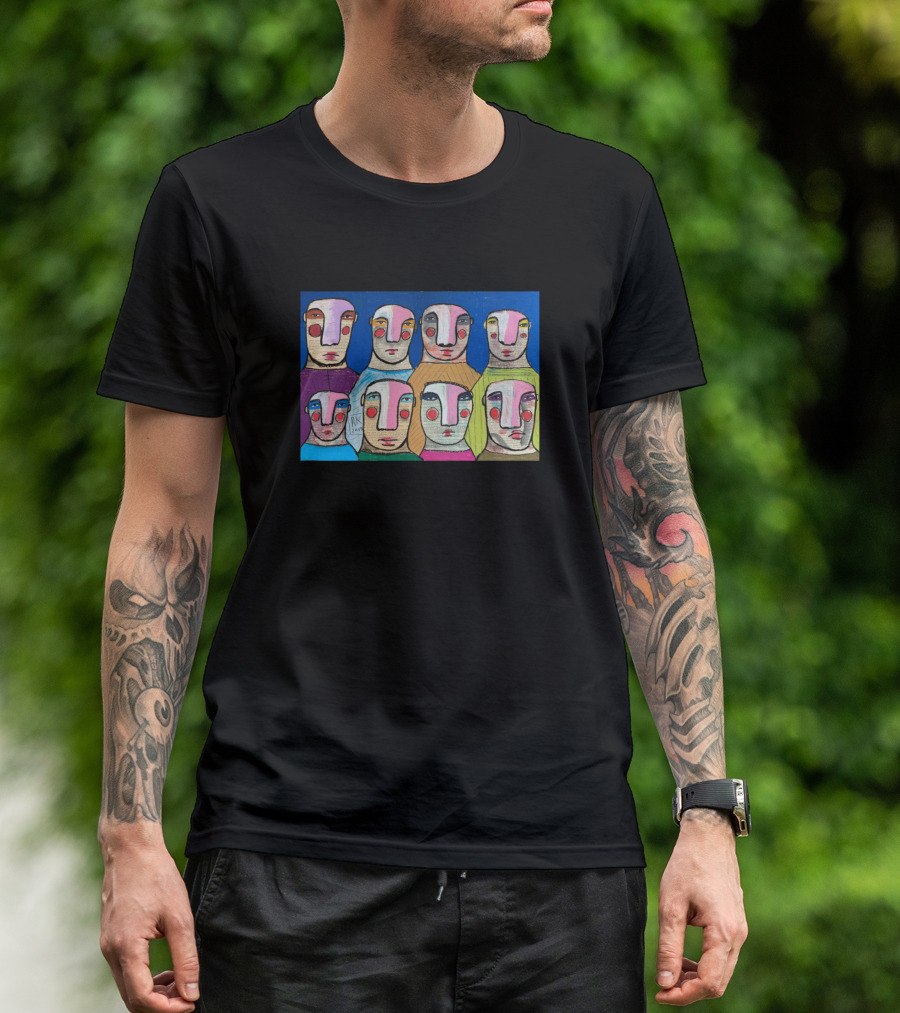 Greek Philosophers Colorful Portraits Faces T-Shirt