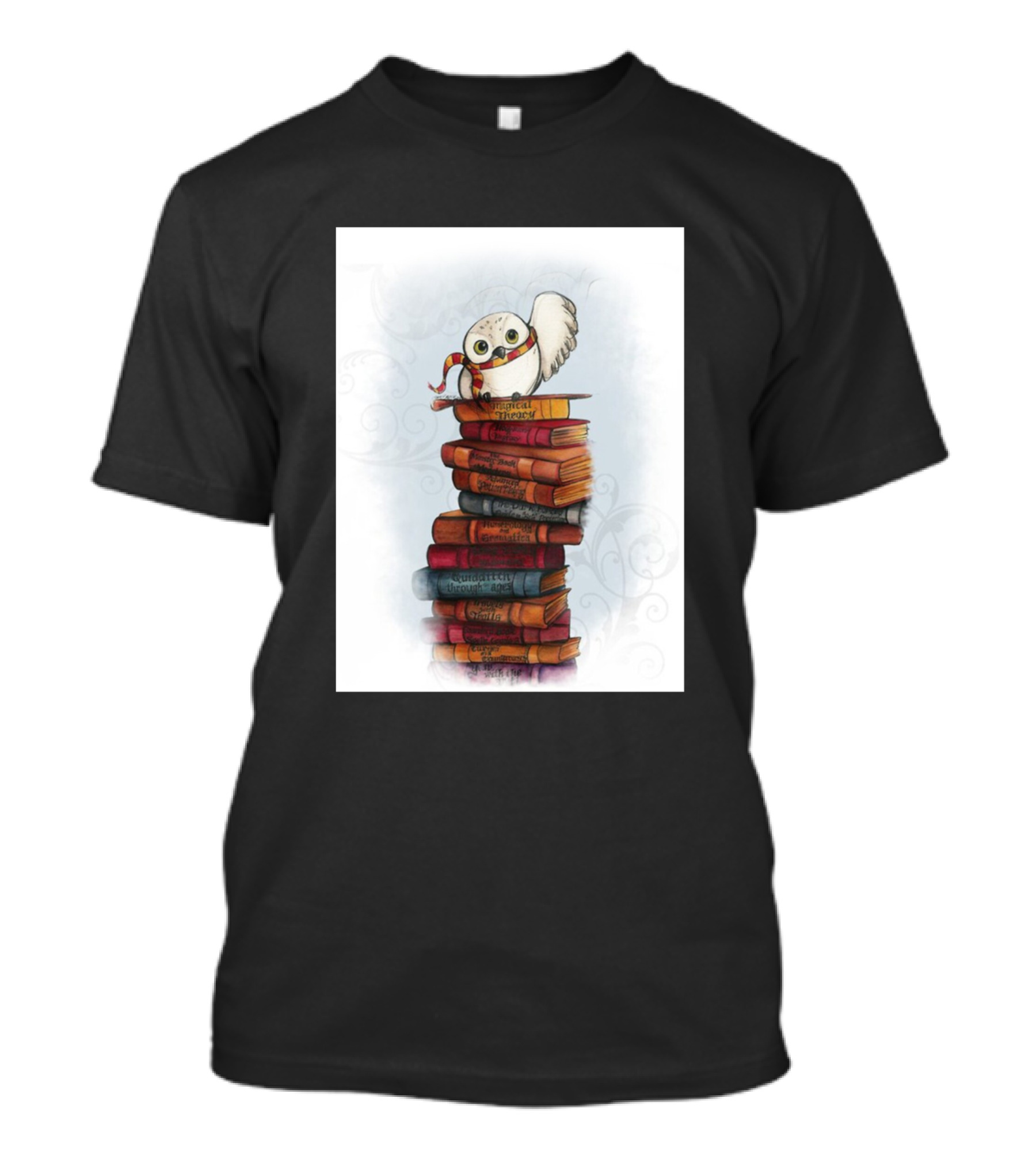 Hedwig Owl On Stack Of Books T-Shirt
