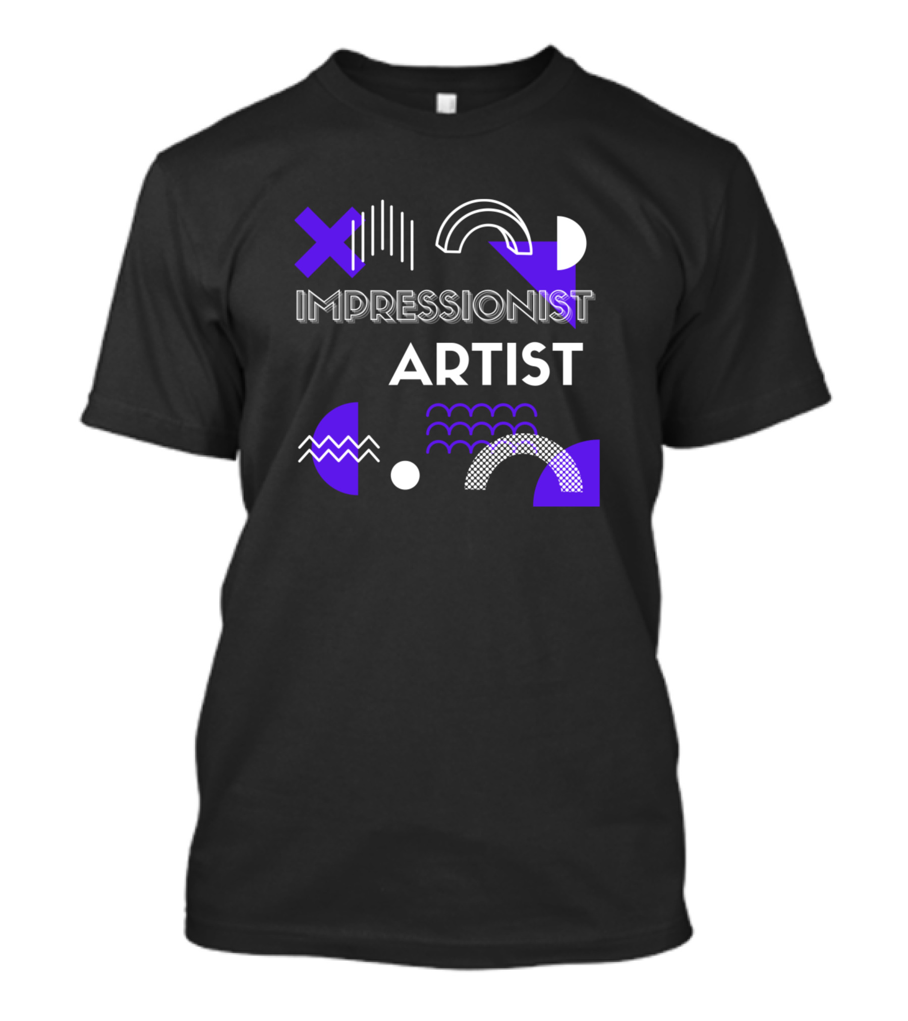 Impressionist Artist Geometric Modern Style Elements T-Shirt