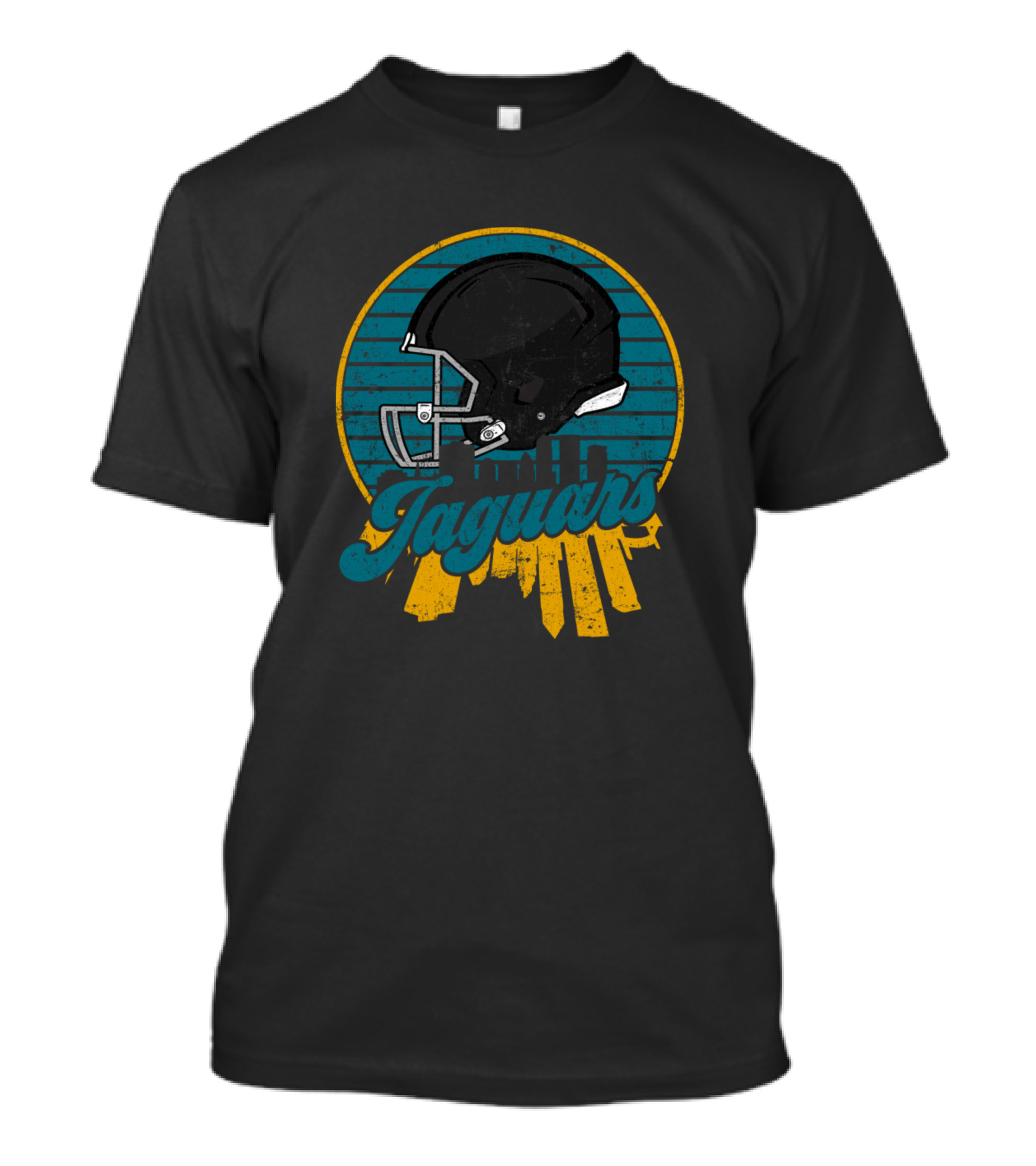 Jaguars Football Skyline Helmet T-Shirt