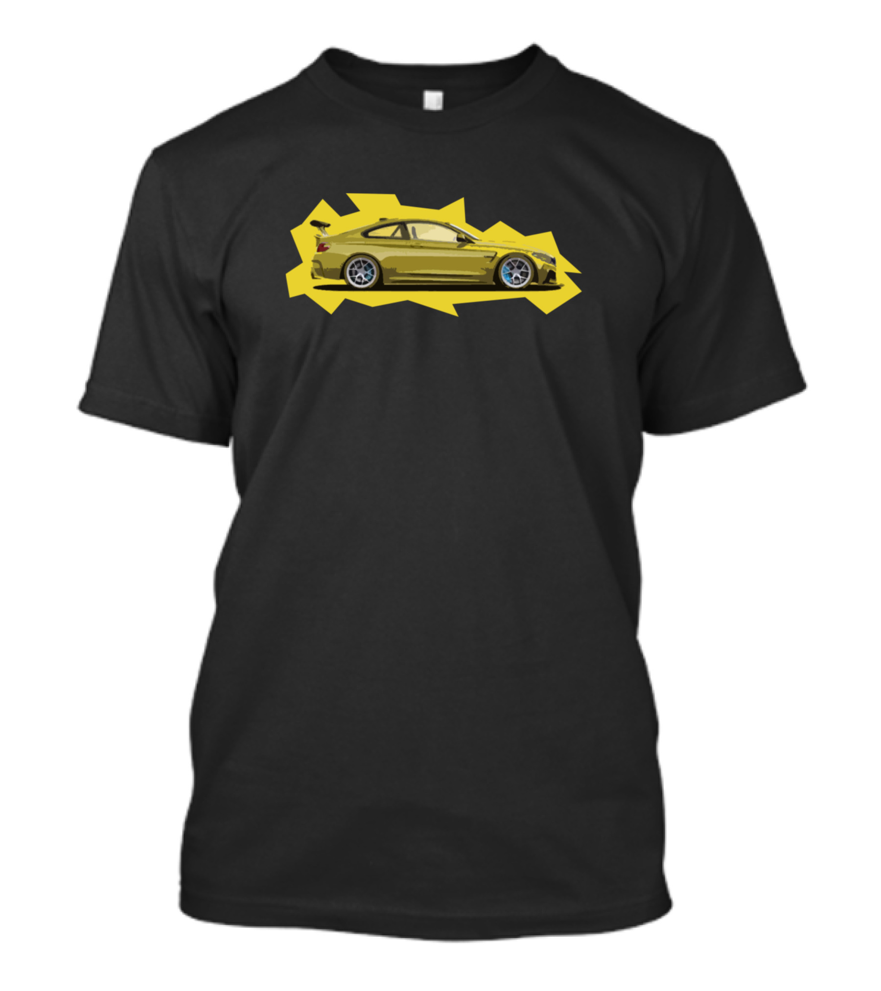 M4 Gts Cs F82 Yellow Gold Car Cut Out T-Shirt