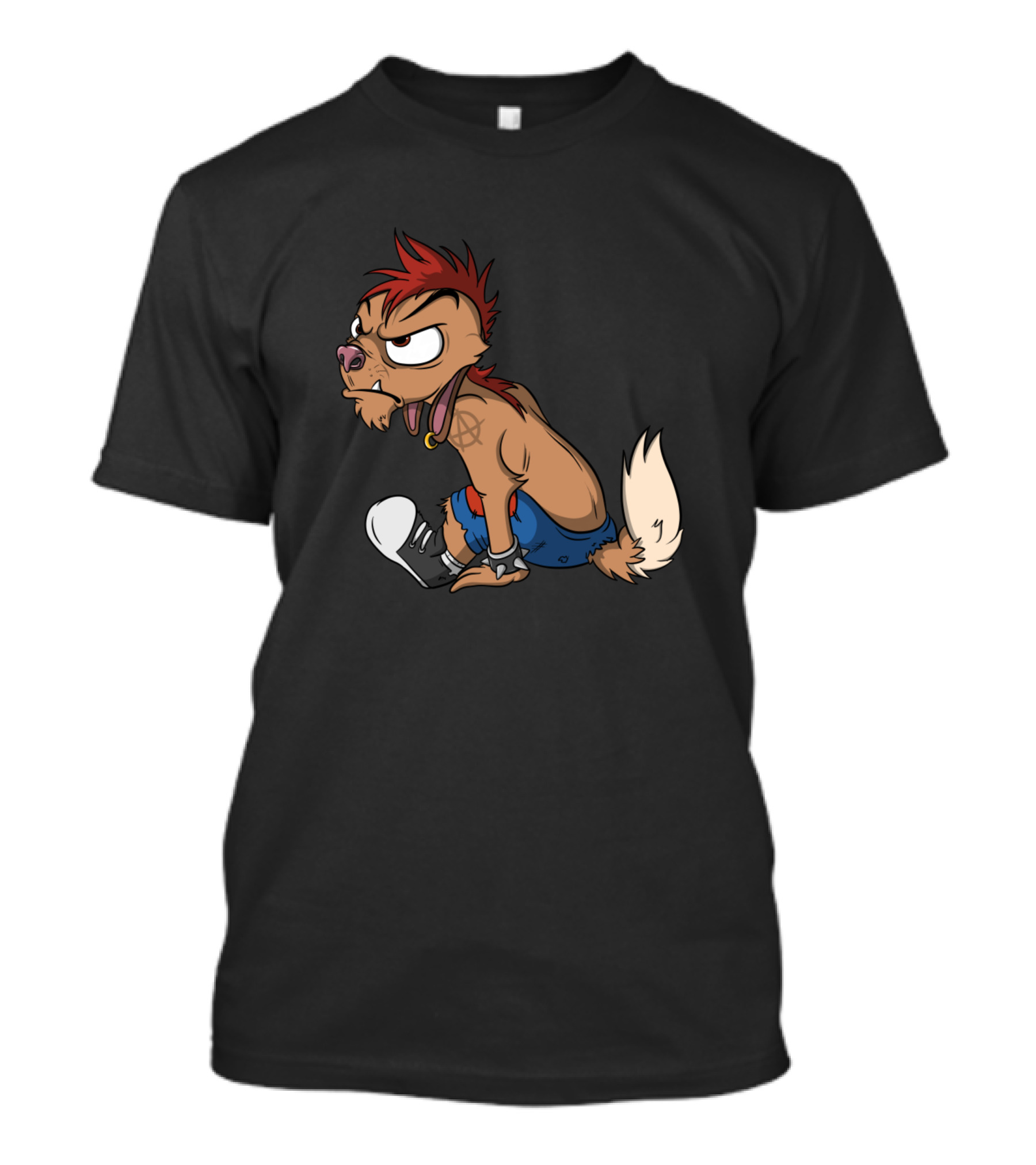 Misgarabatos33 Streetwise Rebellious Cartoon Dog In Sneakers T-Shirt