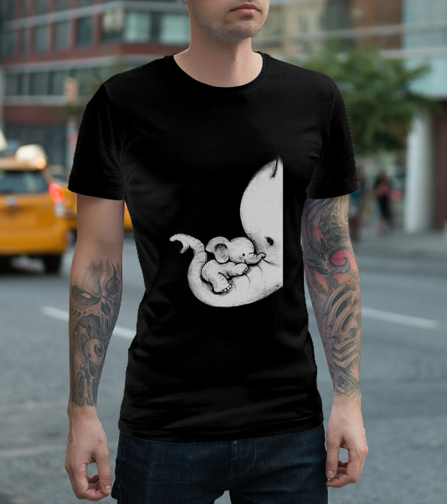 No One Else Elephant Strength of My Love for You Heart Inside T-Shirt