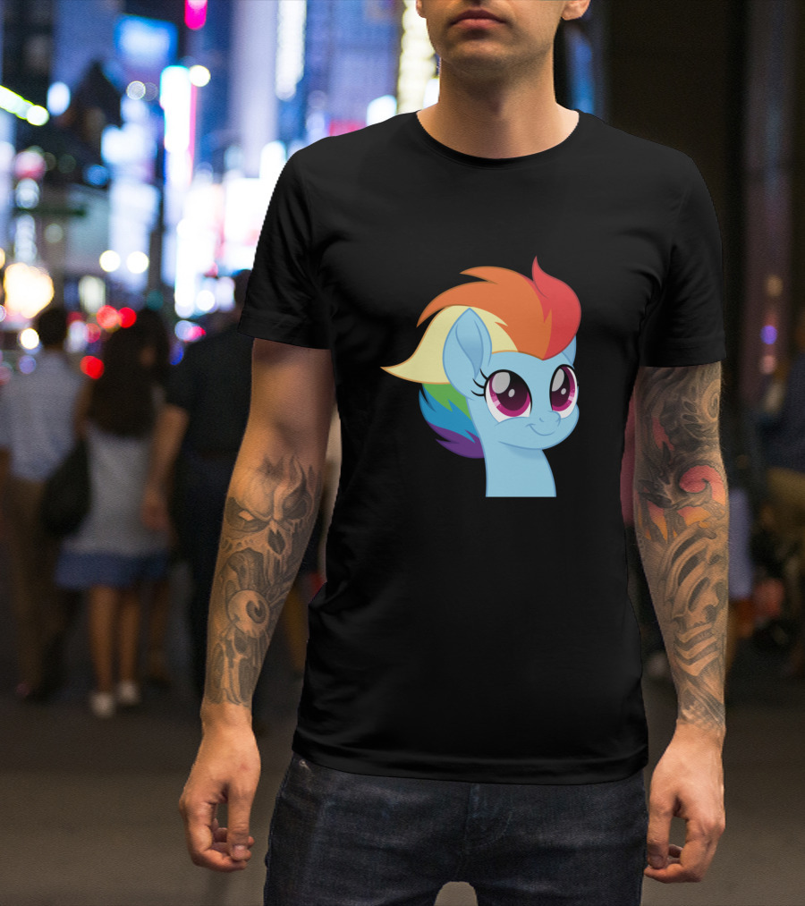 Rainbow Dash Short Mane Colorful T-Shirt