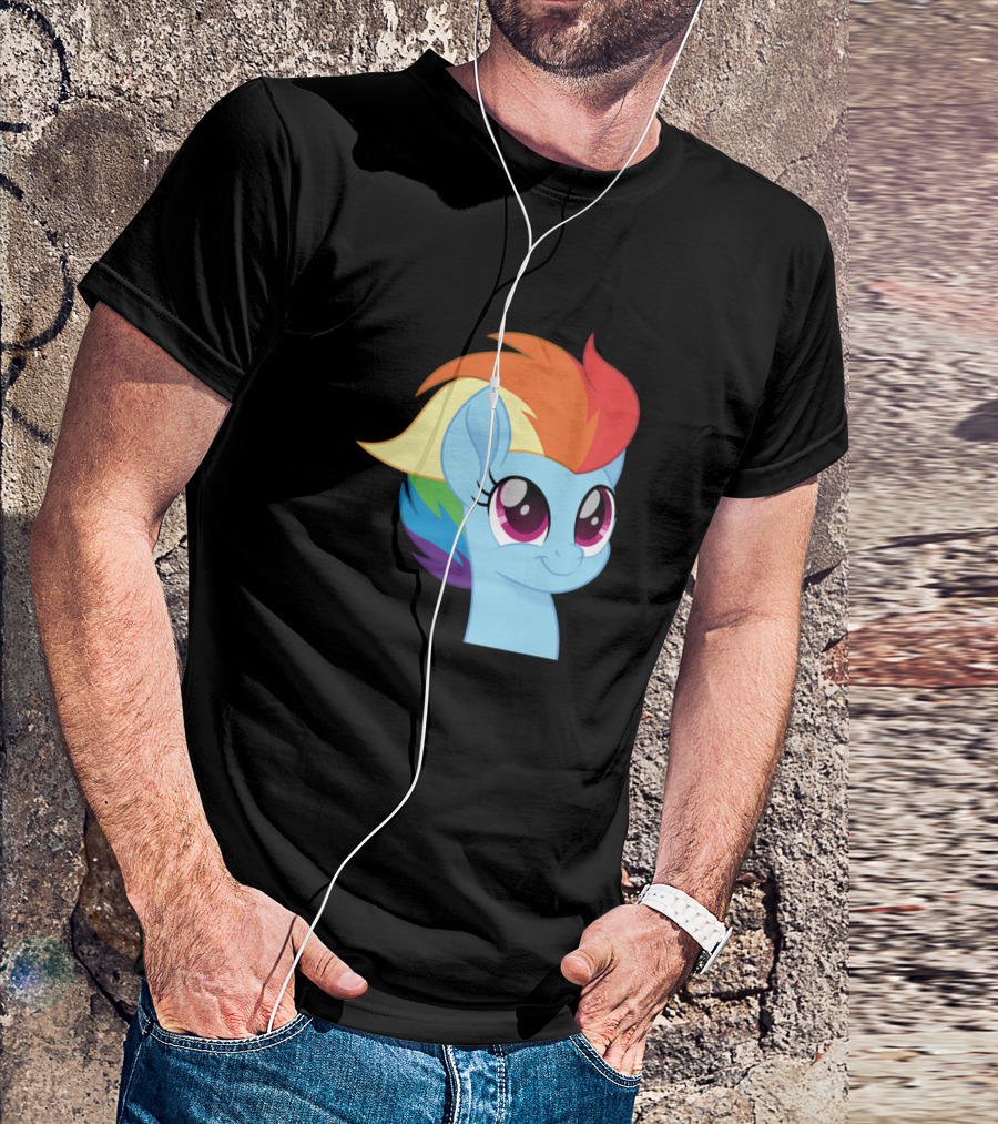 Rainbow Dash Short Mane Colorful T-Shirt