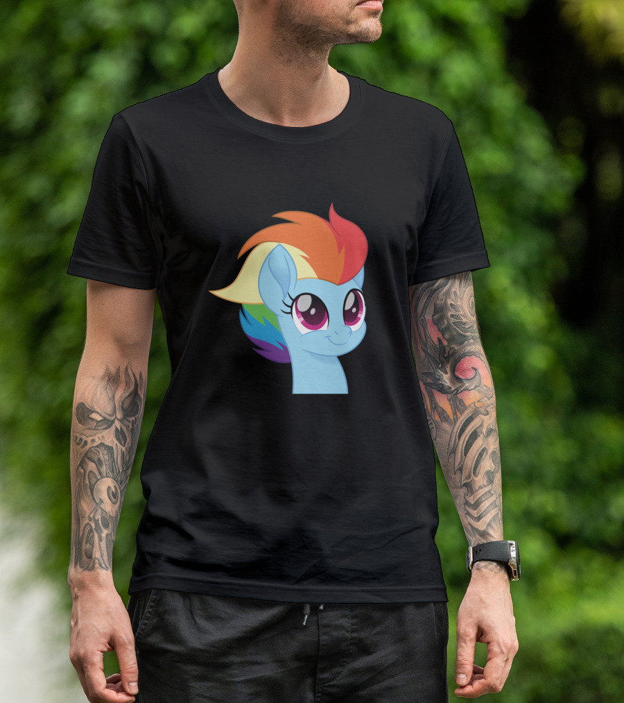 Rainbow Dash Short Mane Colorful T-Shirt