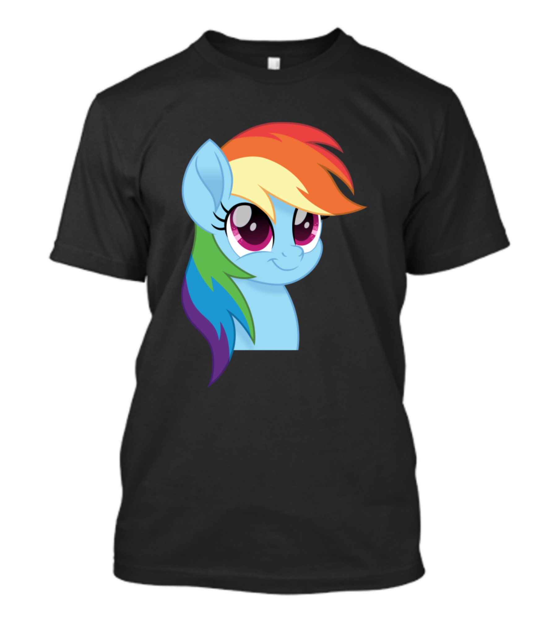 Rainbow Dash My Little Pony Character Head Shot T-Shirt