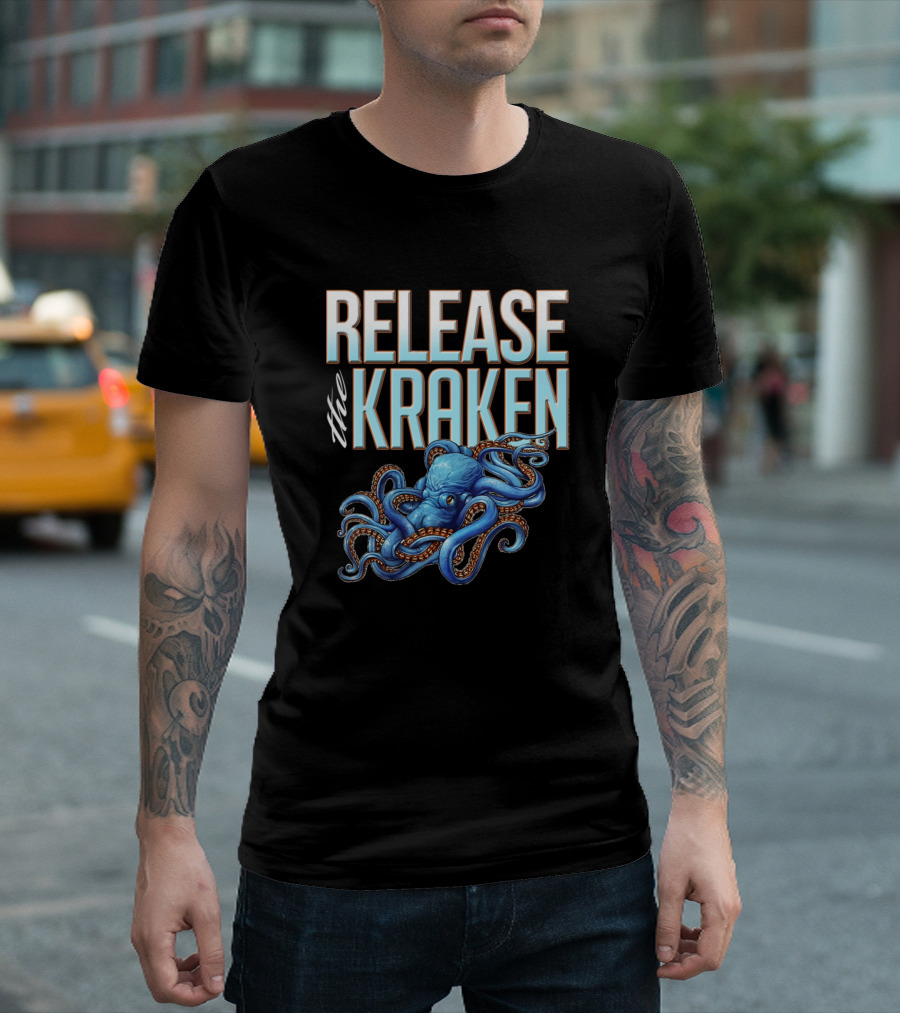 RELEASE THE KRAKEN Octopus Monster T-Shirt