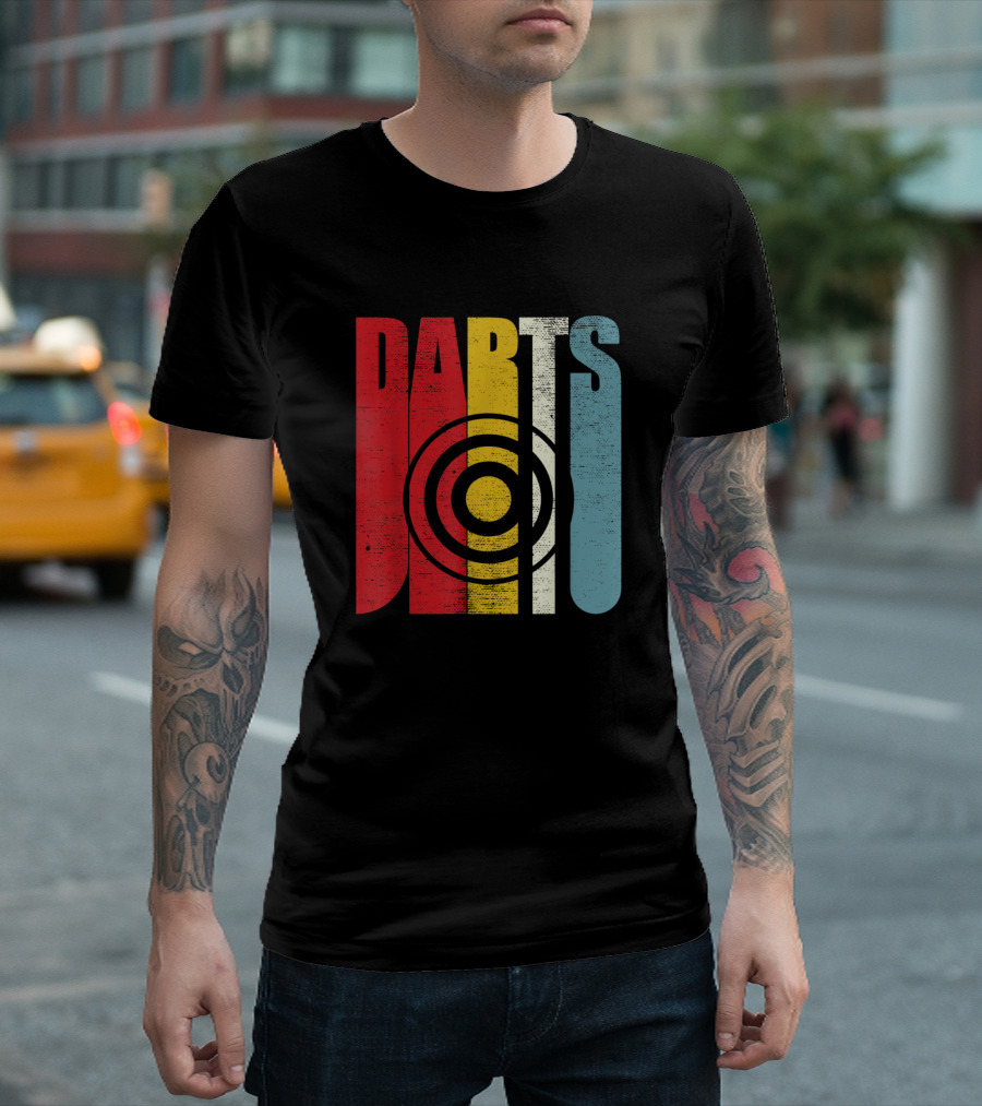 Retro Darts Player Target T-Shirt