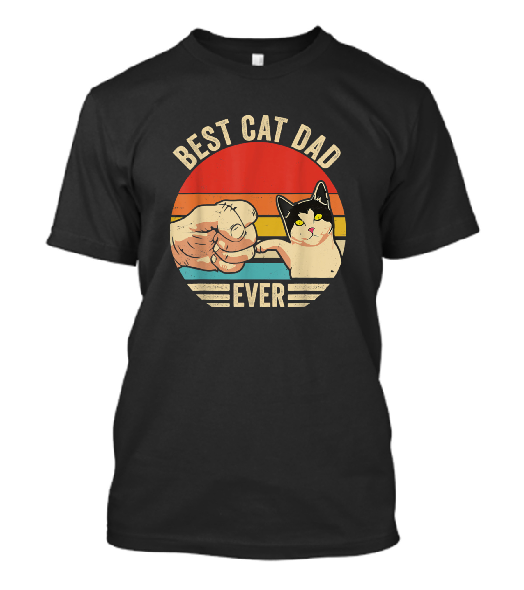 Best Cat Dad Ever Fist Bump Cat Daddy Father's Day T-Shirt