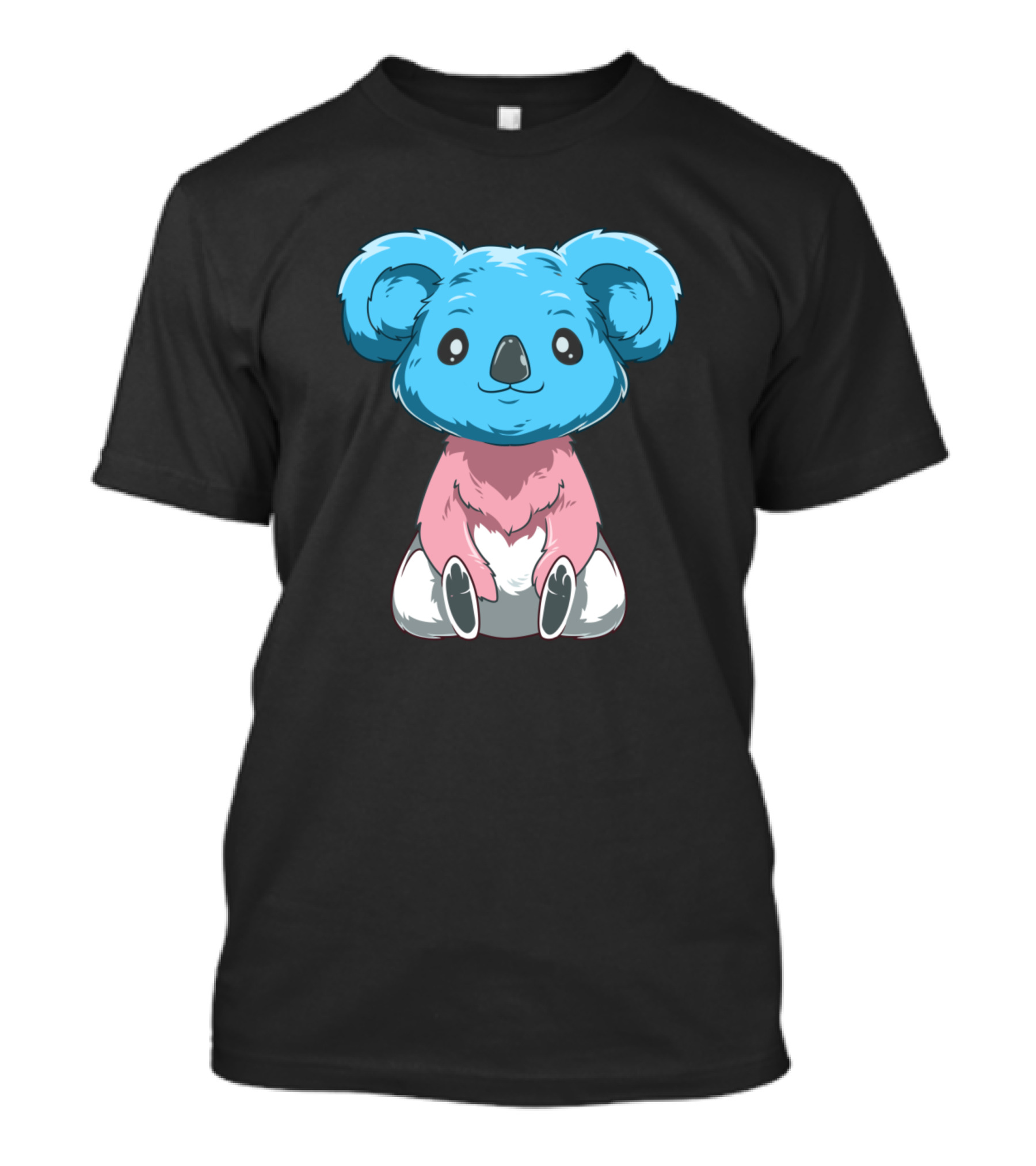 Adorable Blue And Pink Koala Transgender Flag Colors T-Shirt